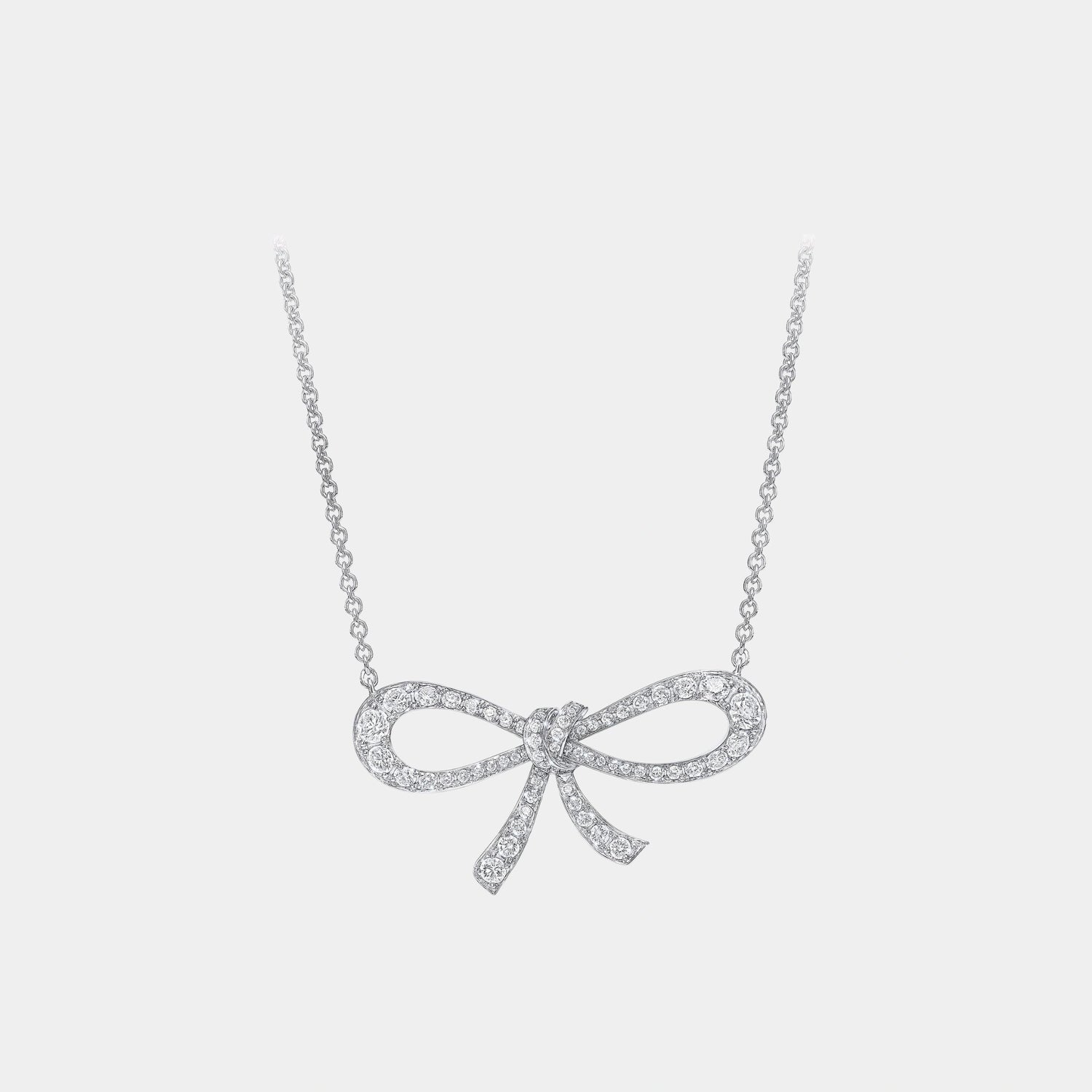 Graff Tildas Bow Mini Diamond Pendant, Front