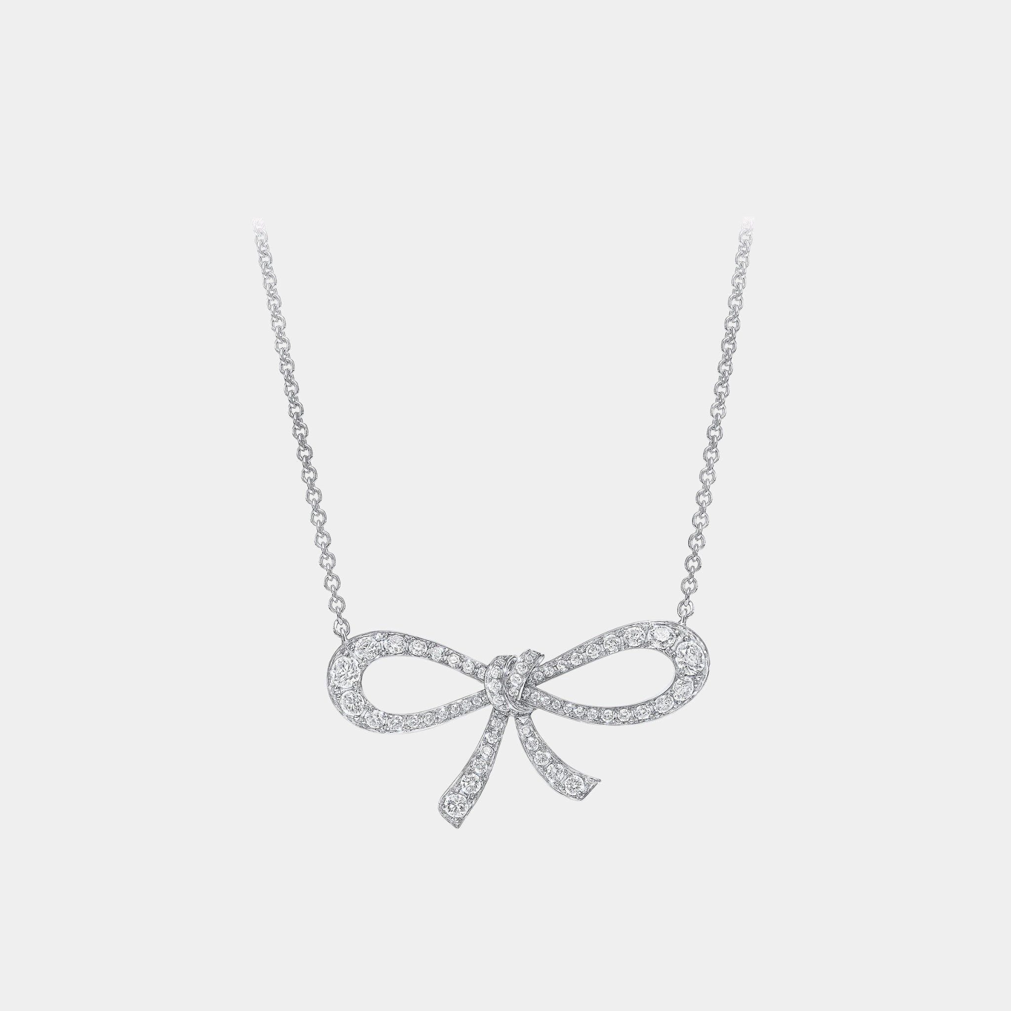 Graff Tildas Bow Mini Diamond Pendant, Front