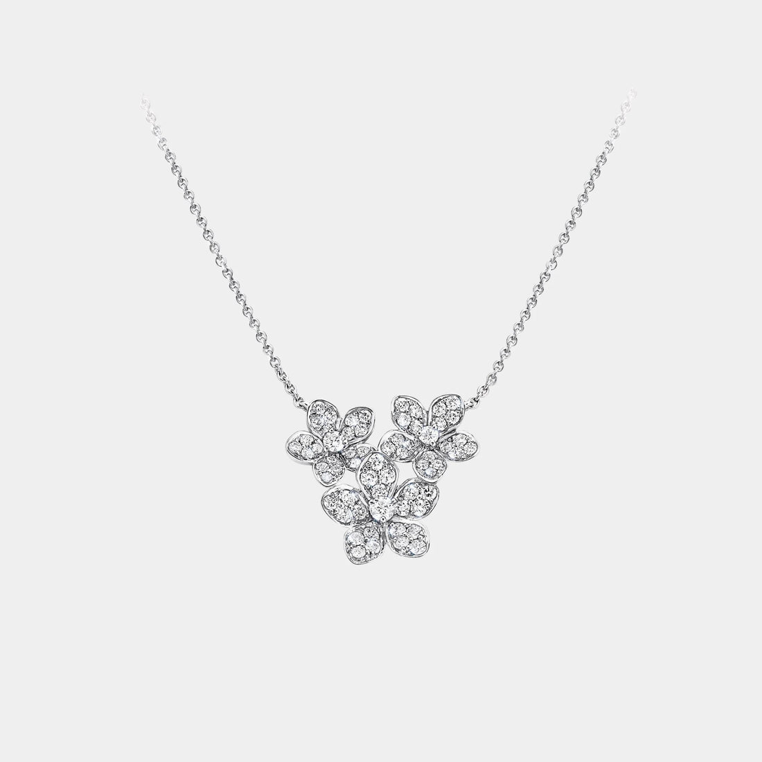Graff Wild Flower Diamond Cluster Pendant, Front