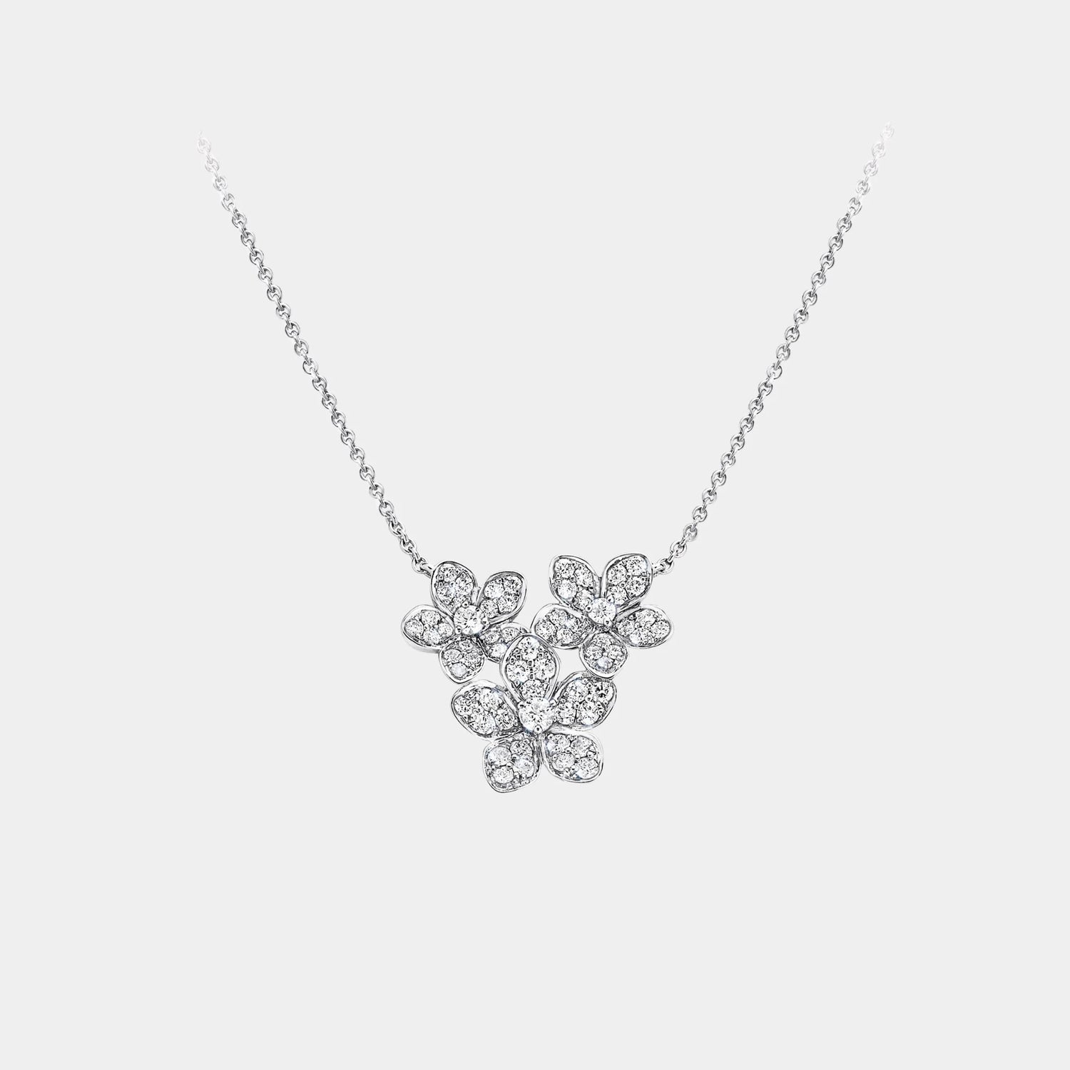 Graff Wild Flower Diamond Cluster Pendant, Front