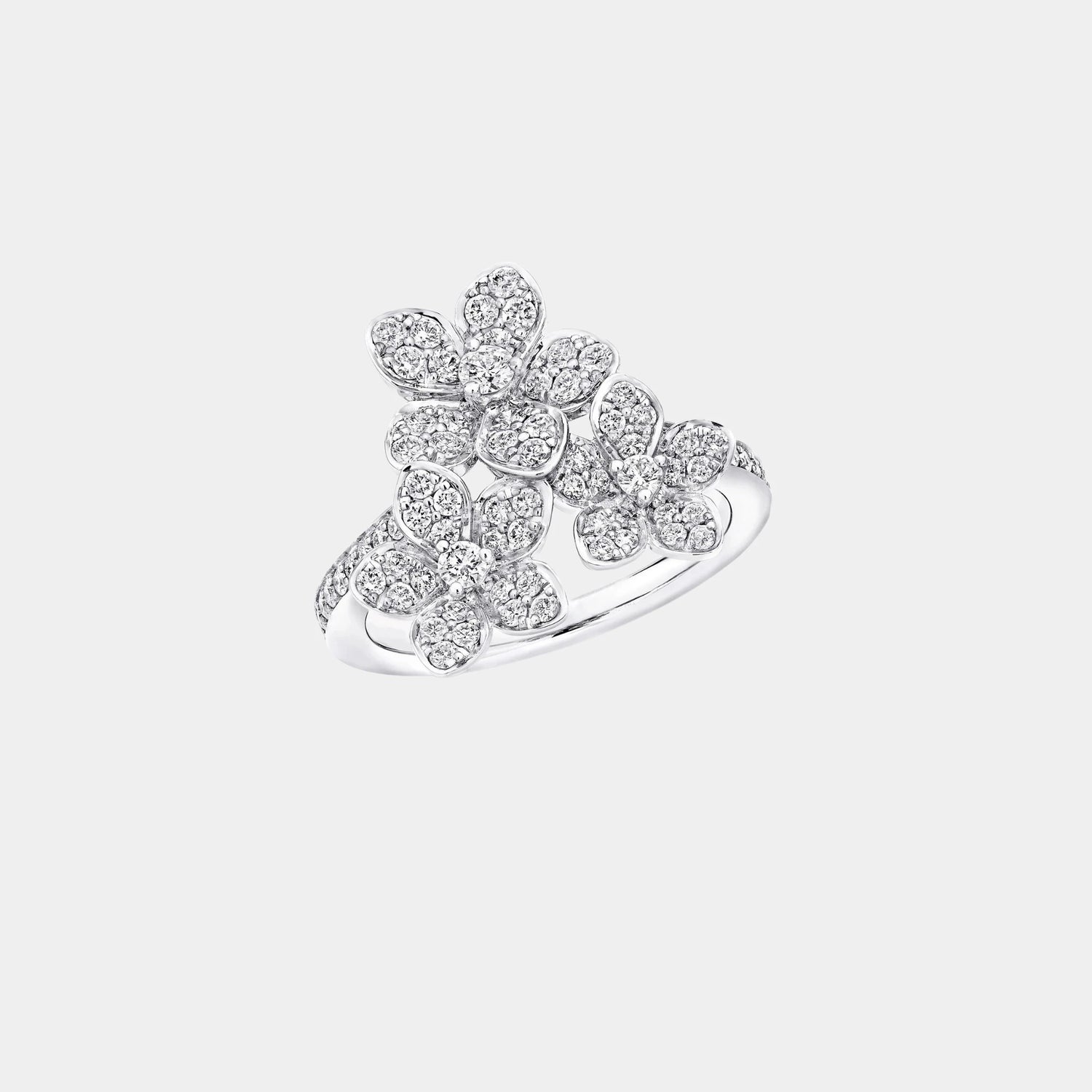 Graff Wild Flower Diamond Cluster Ring, Top