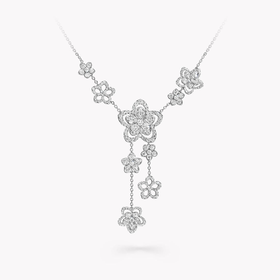Graff Wild Flower Diamond Drop Necklace, Front