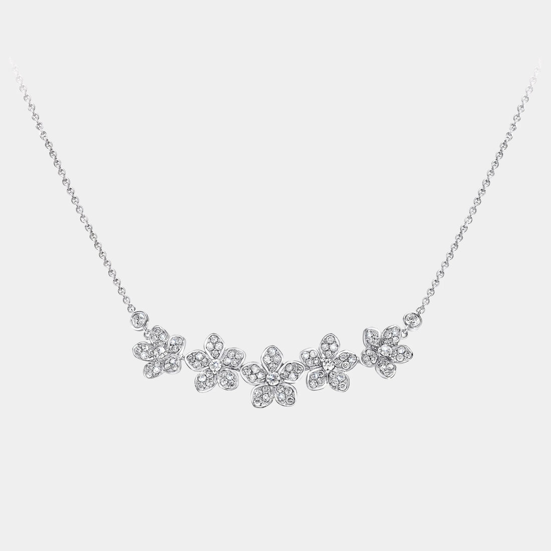 Graff Wild Flower Diamond Line Pendant, Front