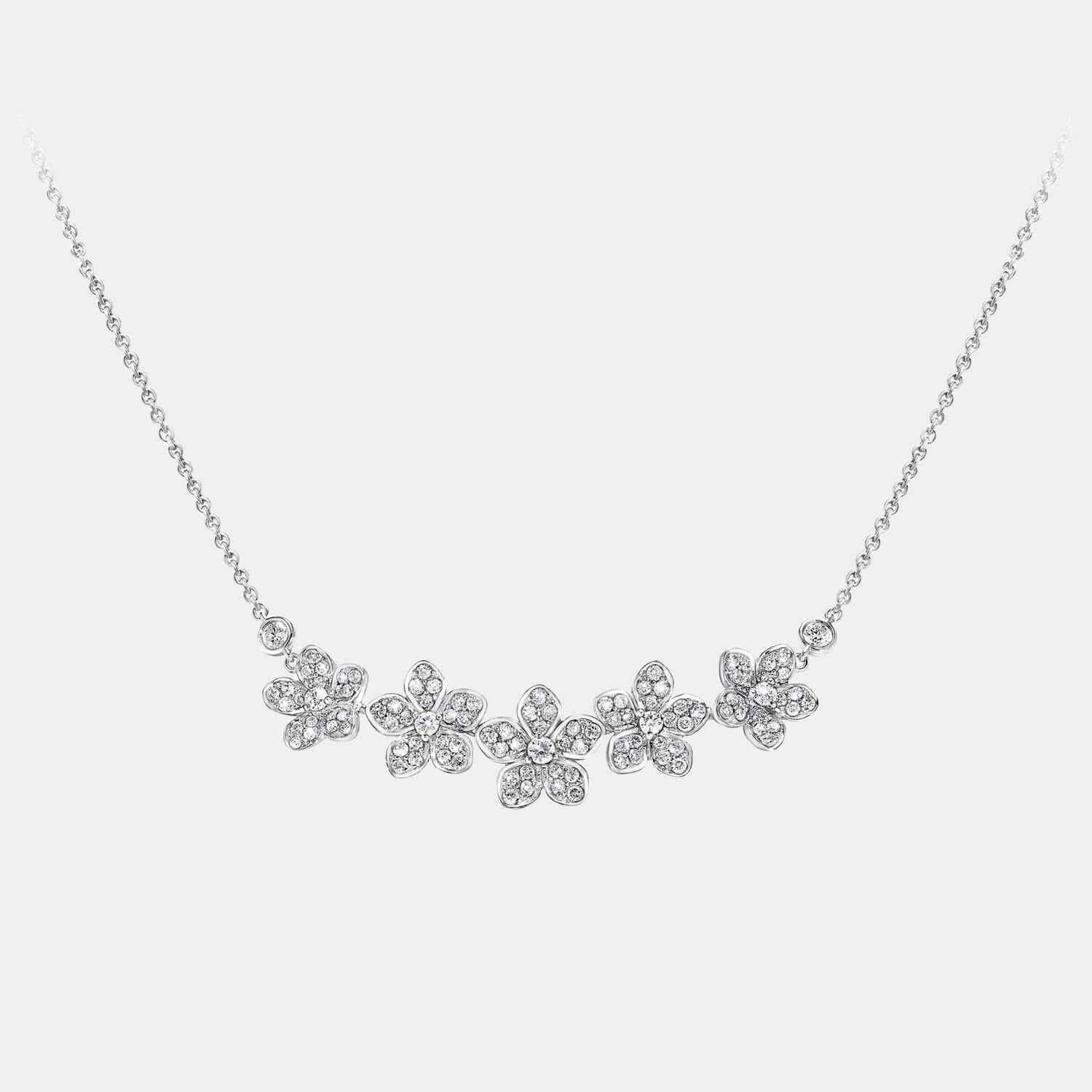 Graff Wild Flower Diamond Line Pendant, Front