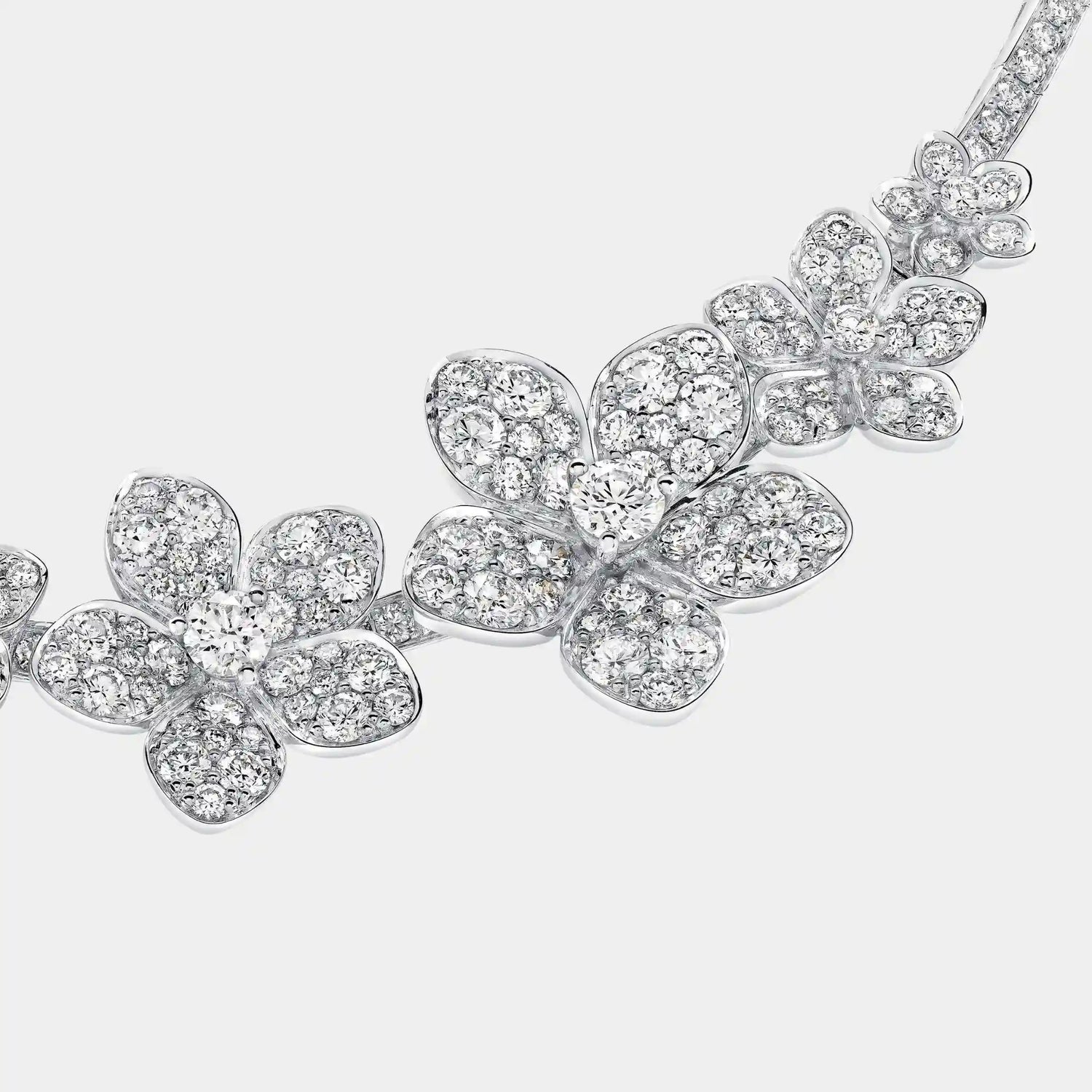 Graff Wild Flower Diamond Necklace, Close