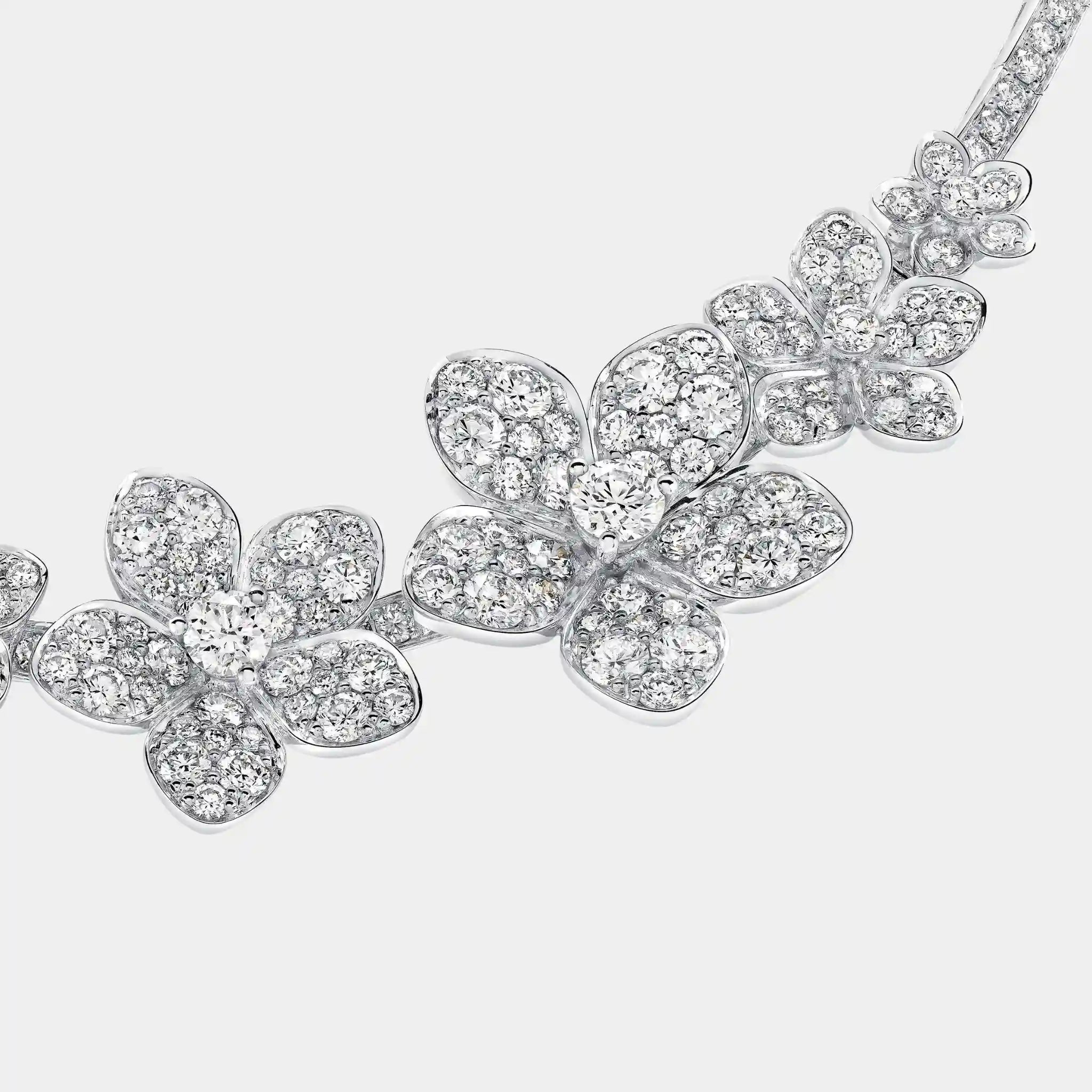 Graff Wild Flower Diamond Necklace, Close