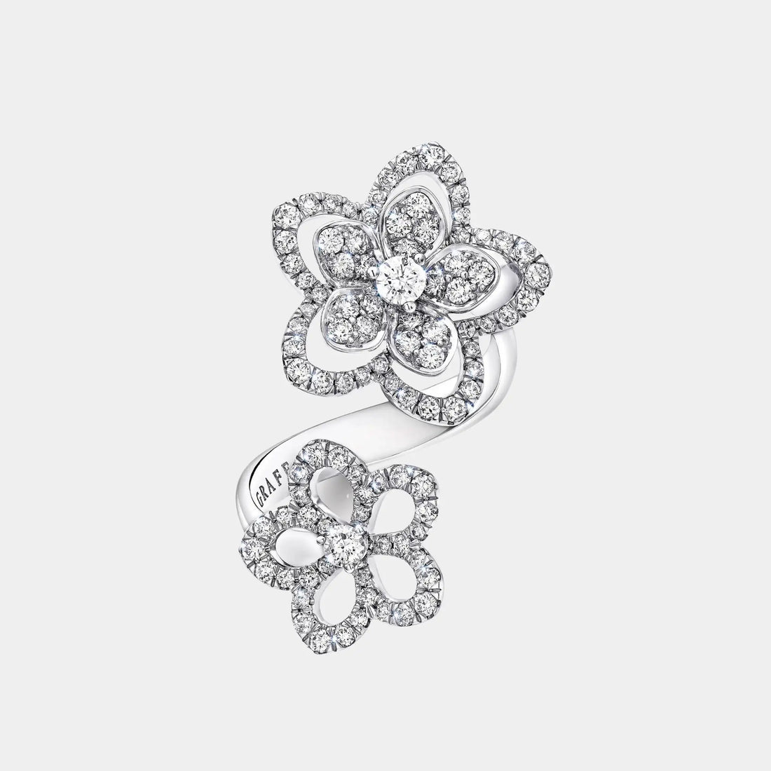 Graff Wild Flower Double Diamond Ring, Top