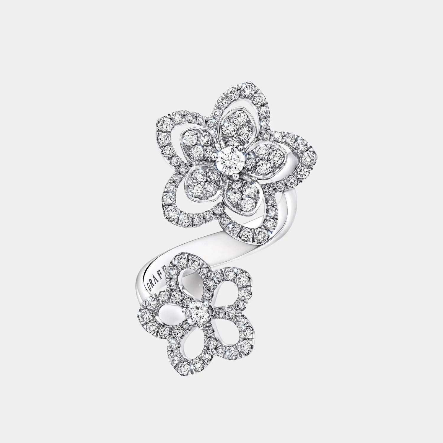 Graff Wild Flower Double Diamond Ring, Top