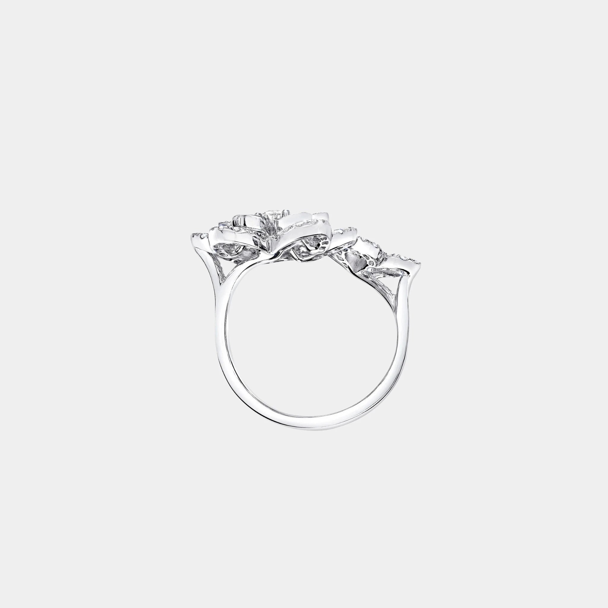 Graff Wild Flower Double Diamond Ring, Front