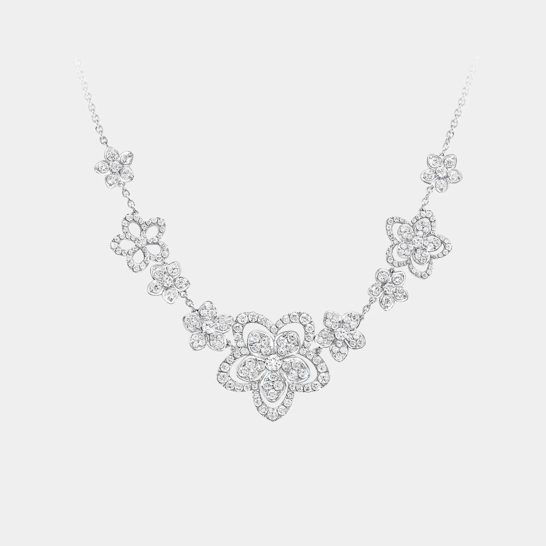 Graff Wild Flower Multi Diamond Necklace, Front