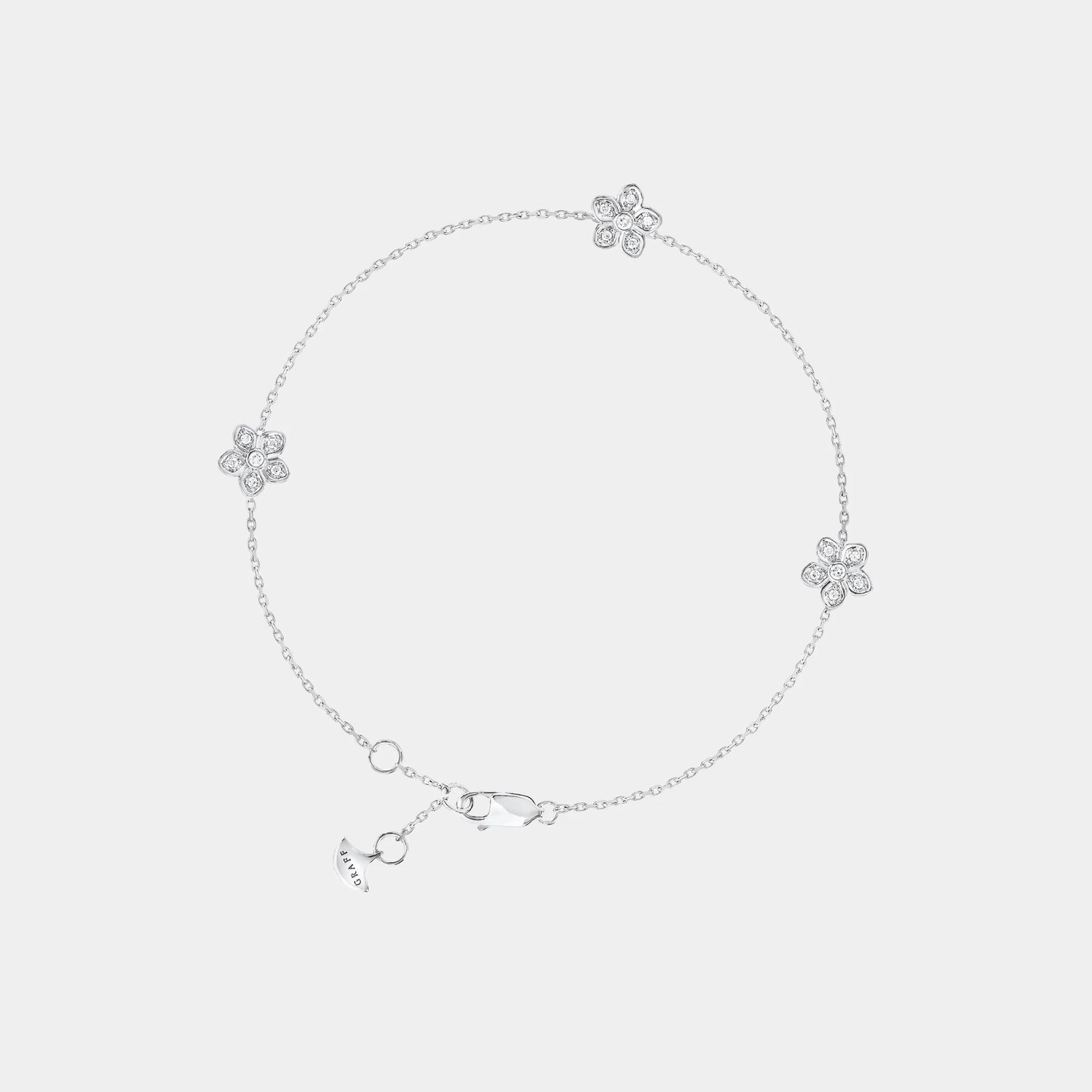 Graff Wild Flower Petite Pavé Diamond Bracelet, Front