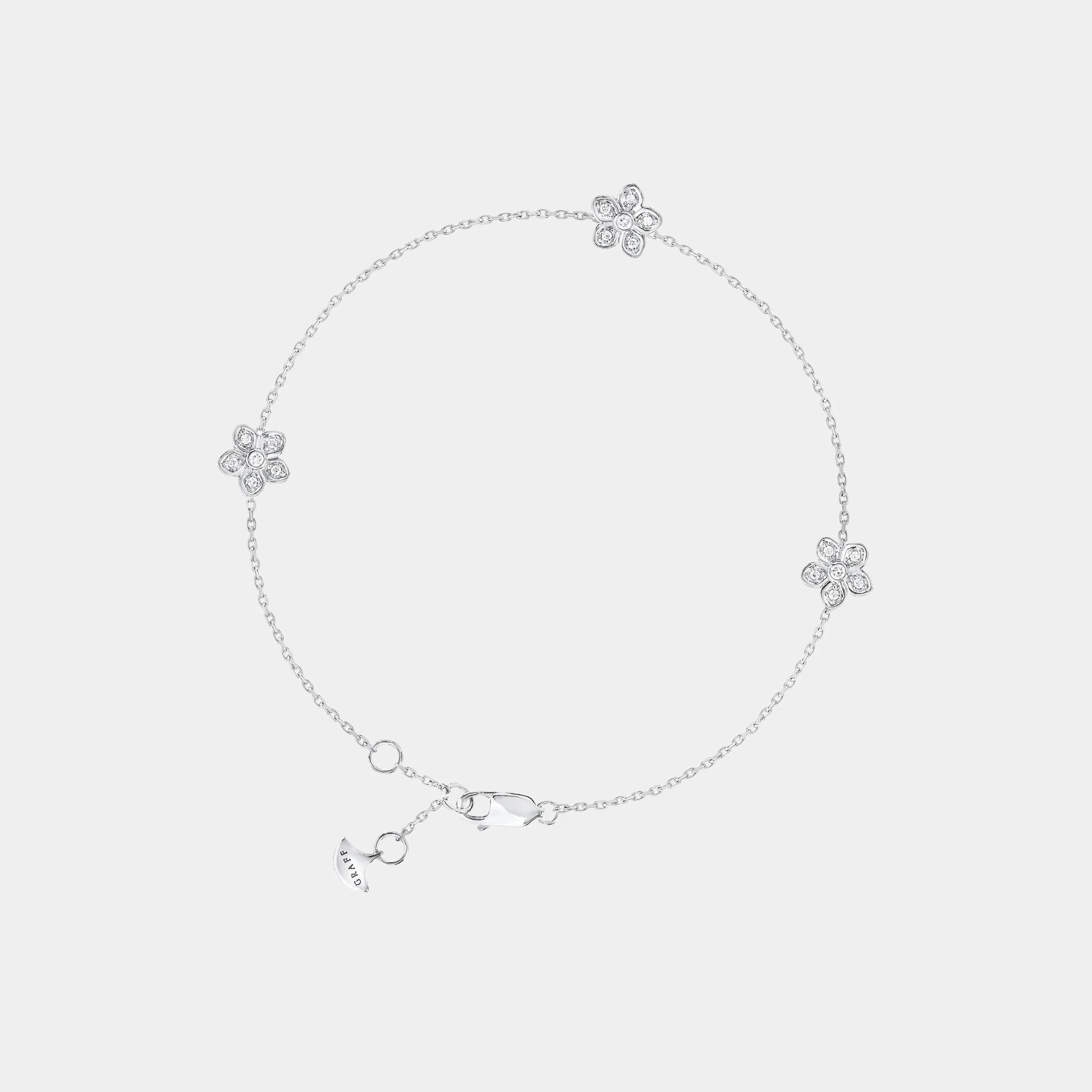Graff Wild Flower Petite Pavé Diamond Bracelet, Front