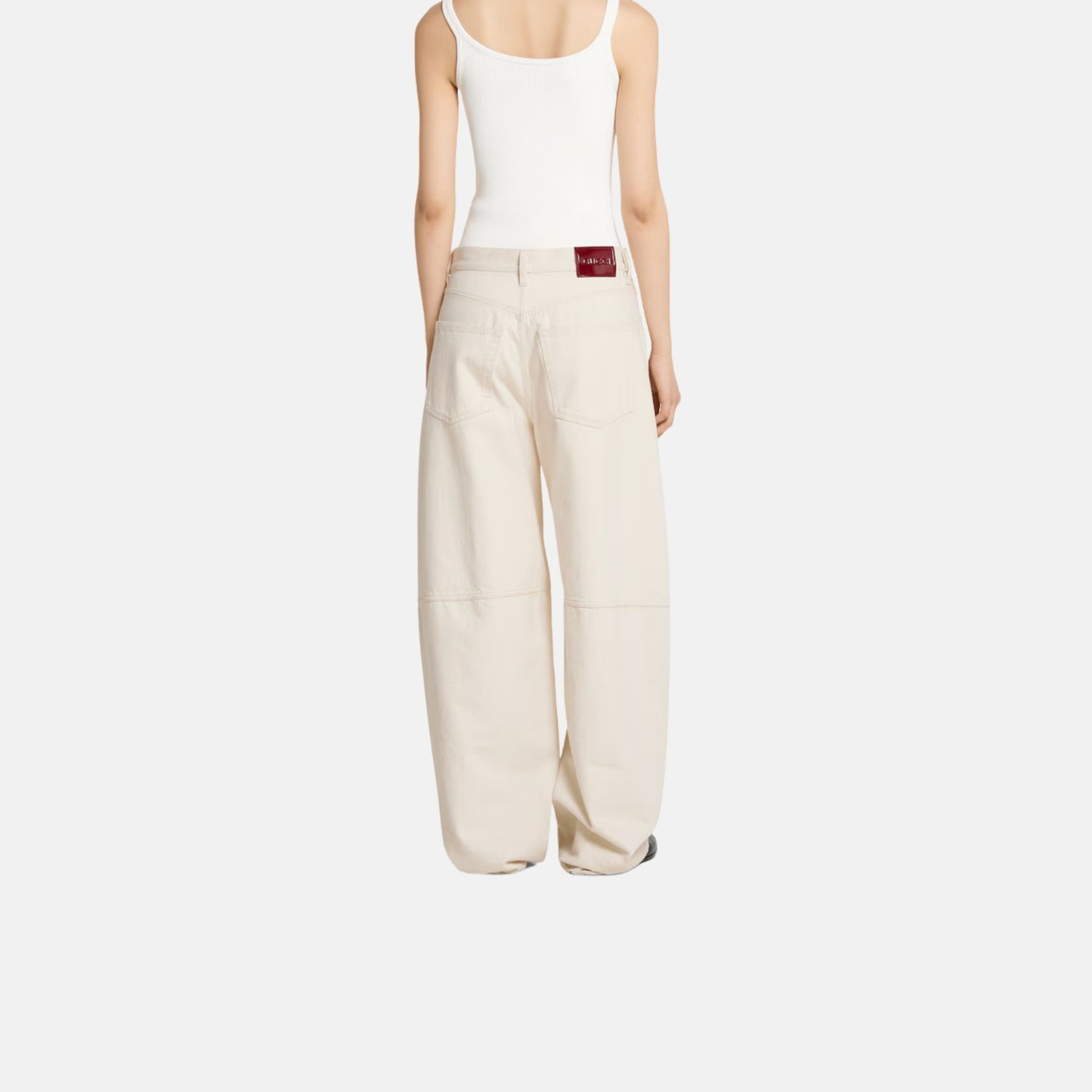 Gucci Balloon Denim Pant, Ecru, Back