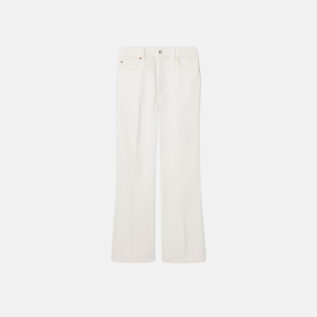Gucci Cropped Flared Cotton Denim Trousers, Front