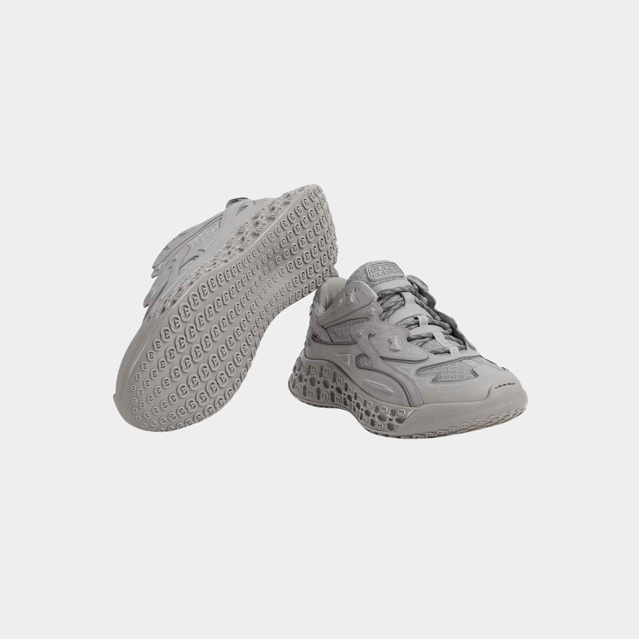 Gucci Cub3D Trainer Demetra With Bi-Material Sole, Grey, Sole