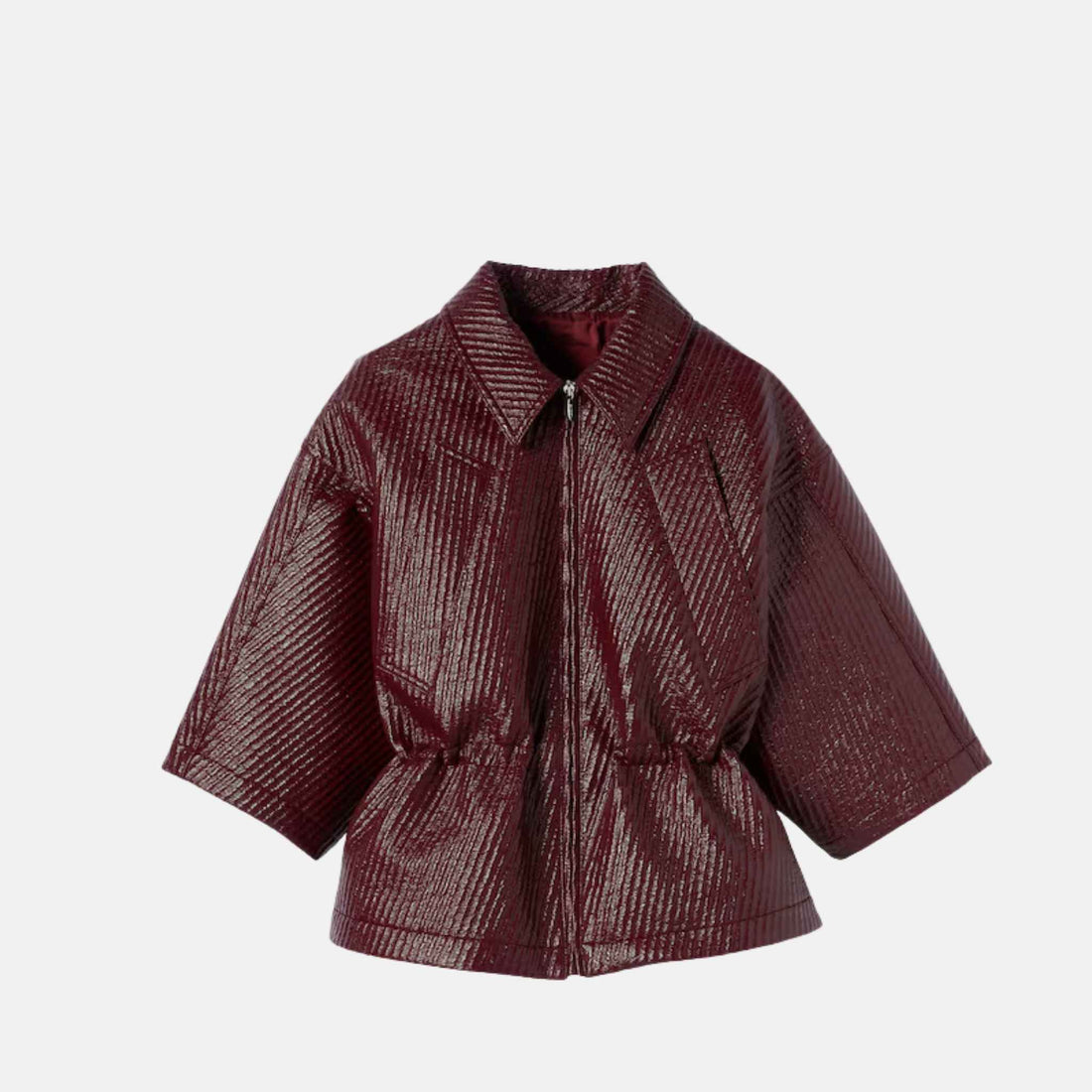 Gucci Diagonal Wool Short Sleeve Jacket, Front