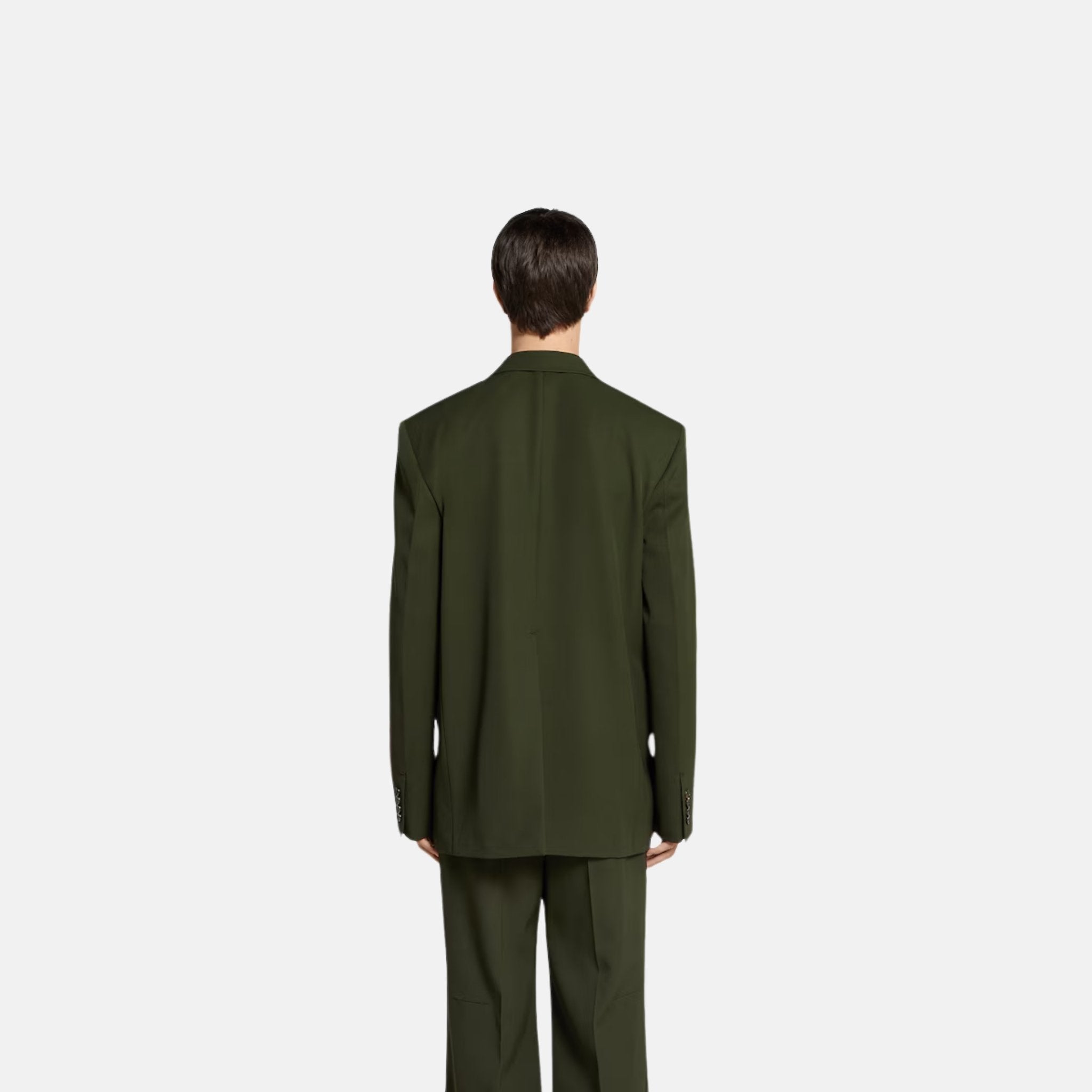 Gucci Double Breasted Light Wool Gabardine Jacket, Back