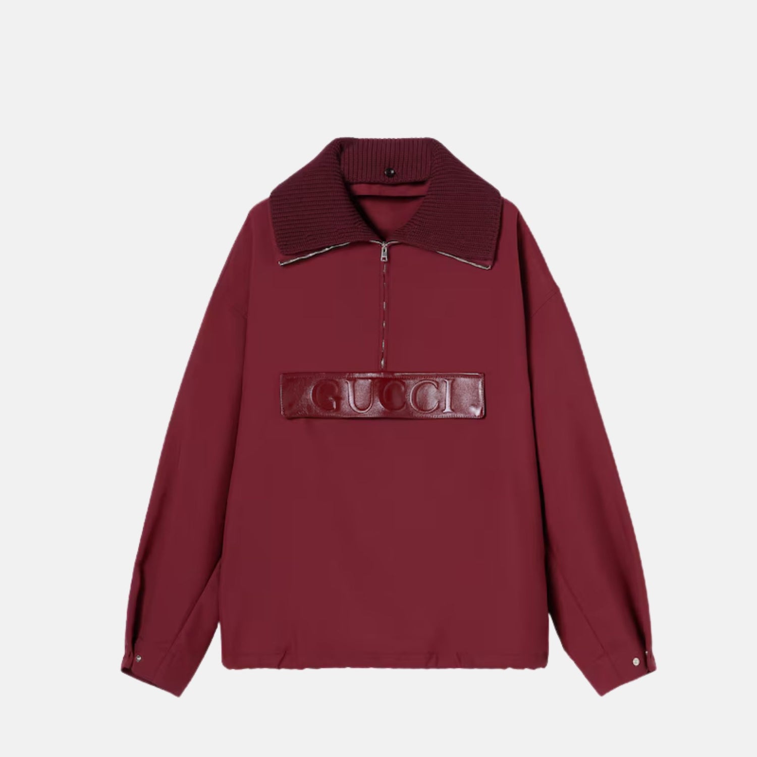 Gucci Embossed Gabardine Bomber Jacket, Front