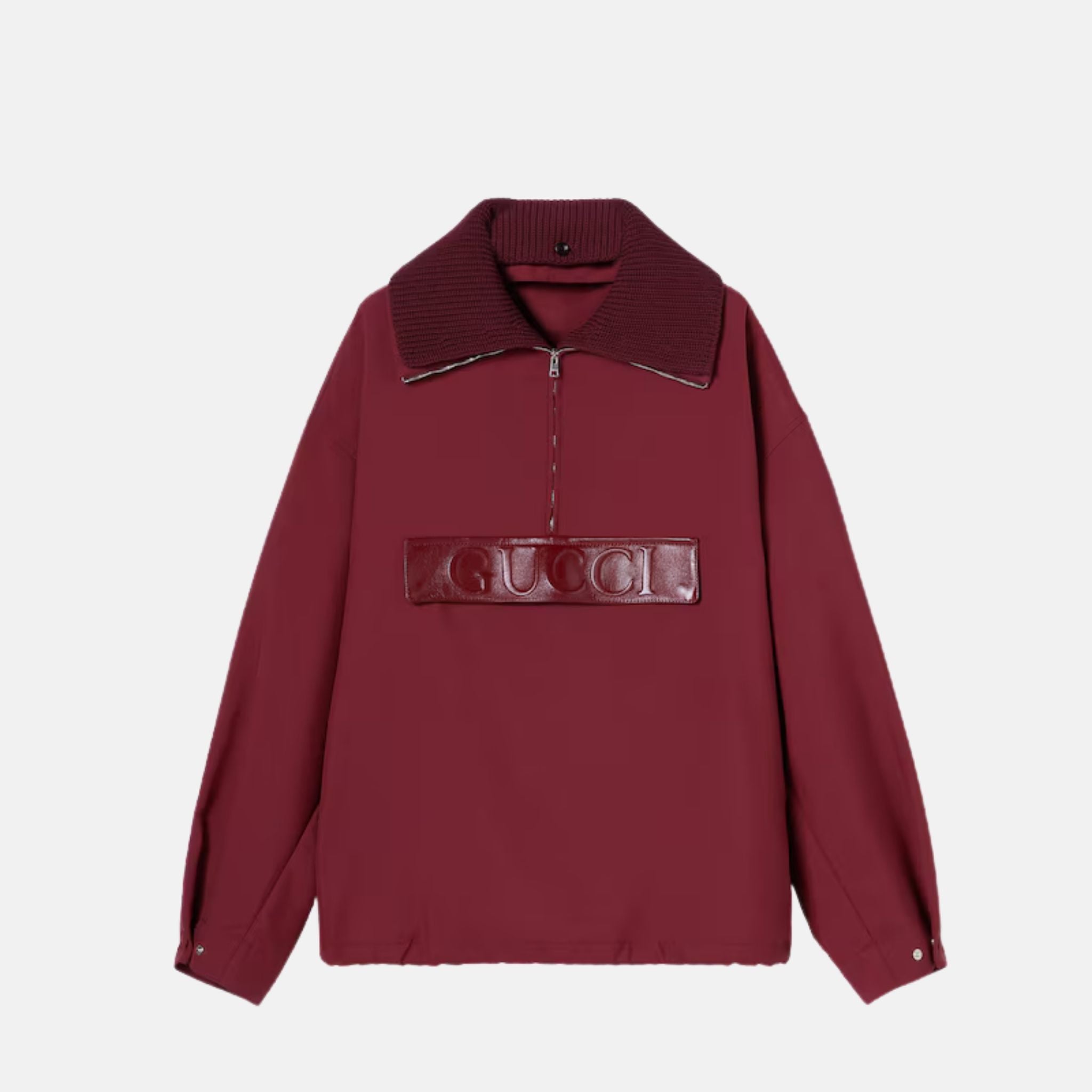 Gucci Embossed Gabardine Bomber Jacket, Front