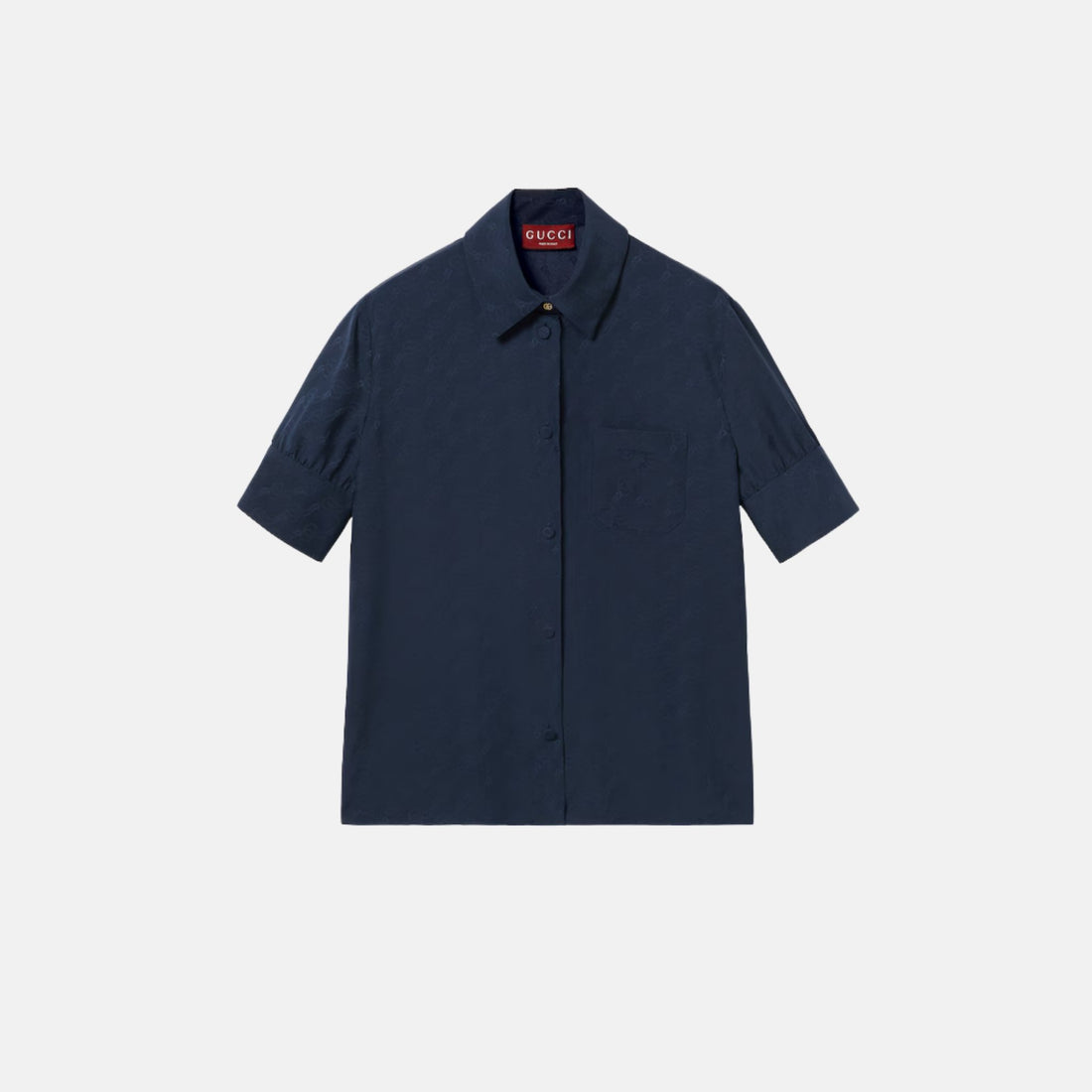 Gucci GG And Chain Silk Jacquard Shirt, Front