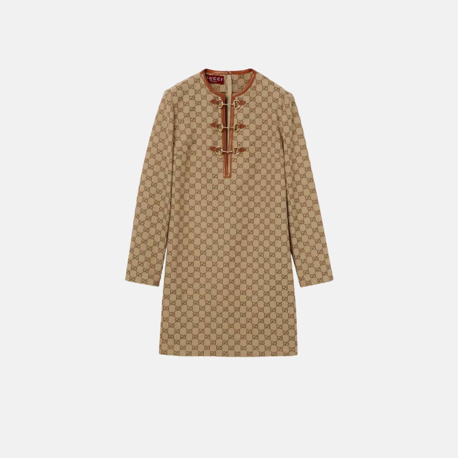 Gucci GG Canvas Dress With Horsebit, Front