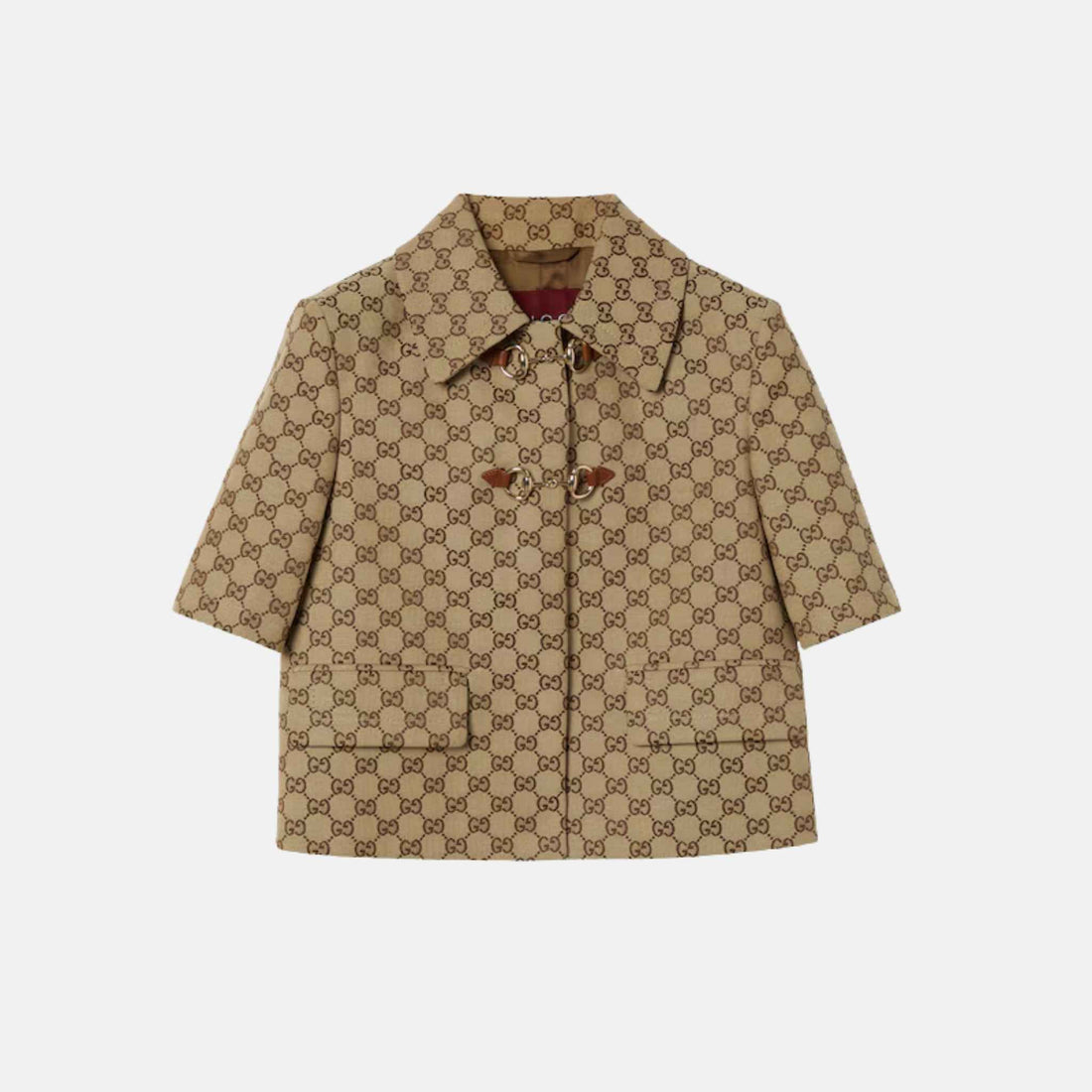 Gucci GG Canvas Jacket With Horsebit, Front