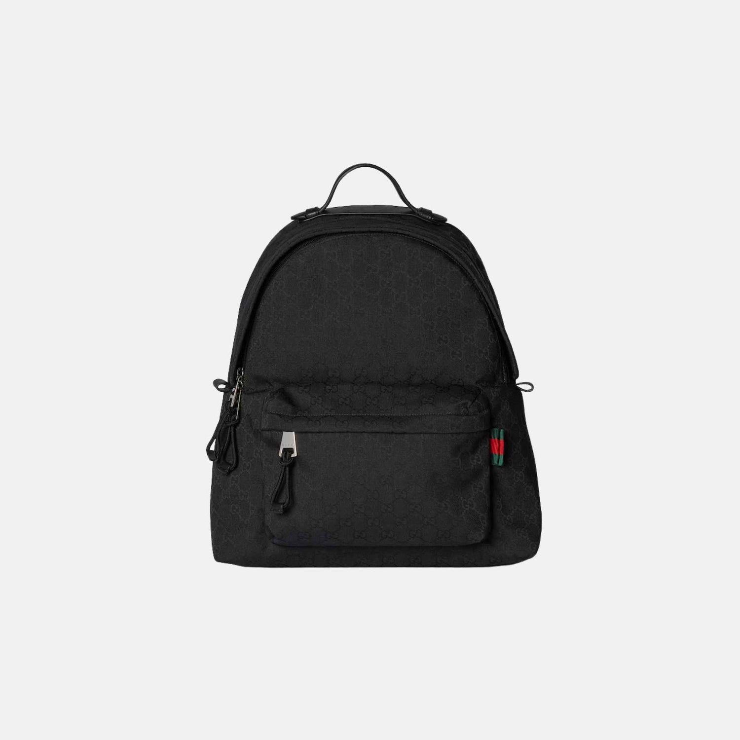 Gucci GG Canvas Medium Backpack, Black, Front