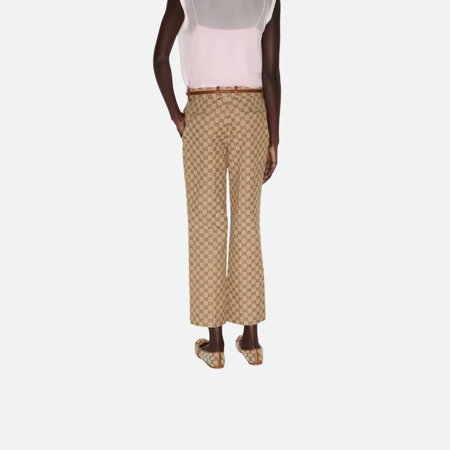 Gucci GG Canvas Trousers With Horsebit, Back