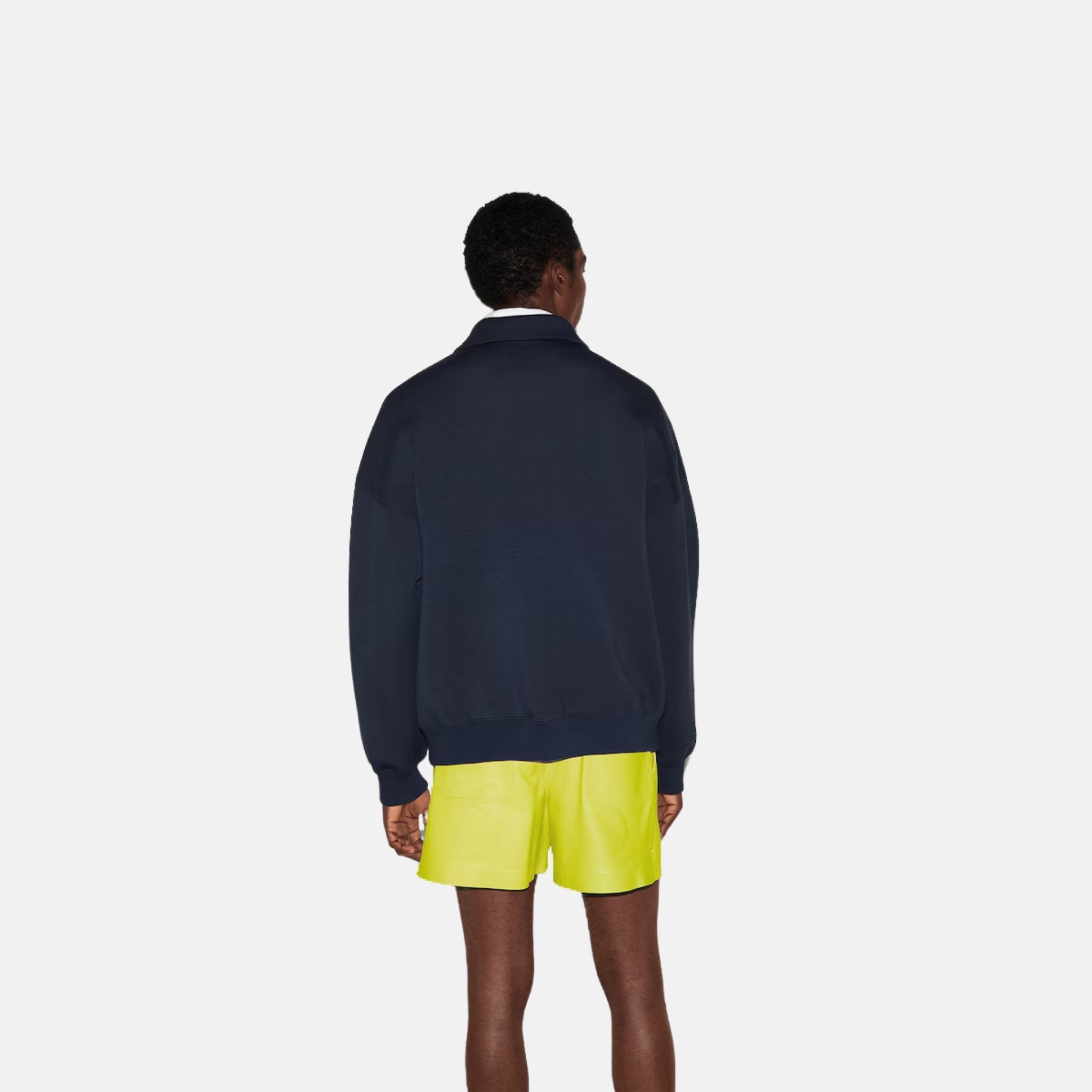 Gucci Jersey Half Zip Jacket With Patch, Back