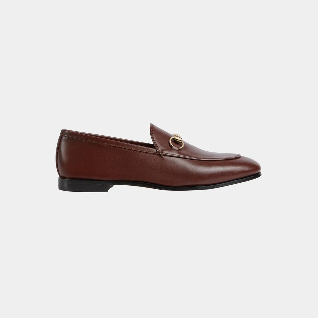 Gucci Jordaan Loafer With Light Gold-Toned Hardware, Dark Brown, Side