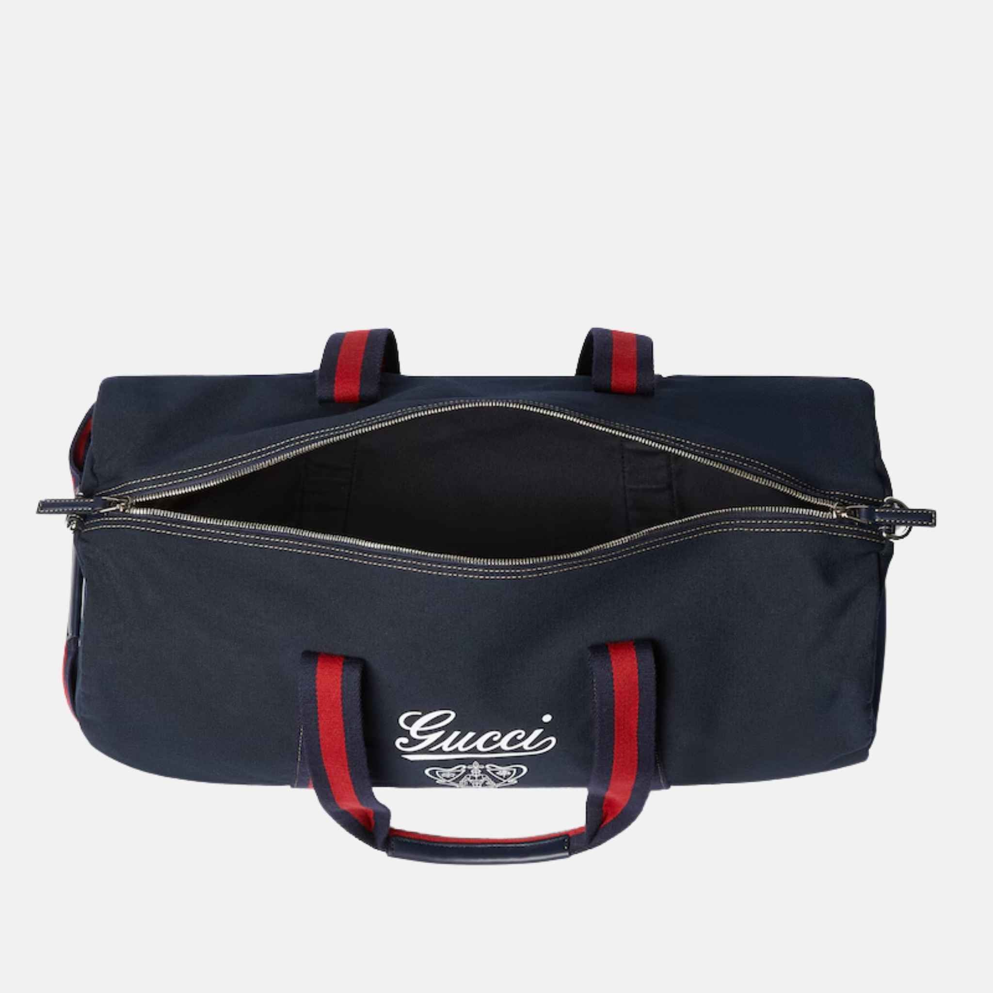 Gucci Large Printed Canvas Duffle Bag, Inside