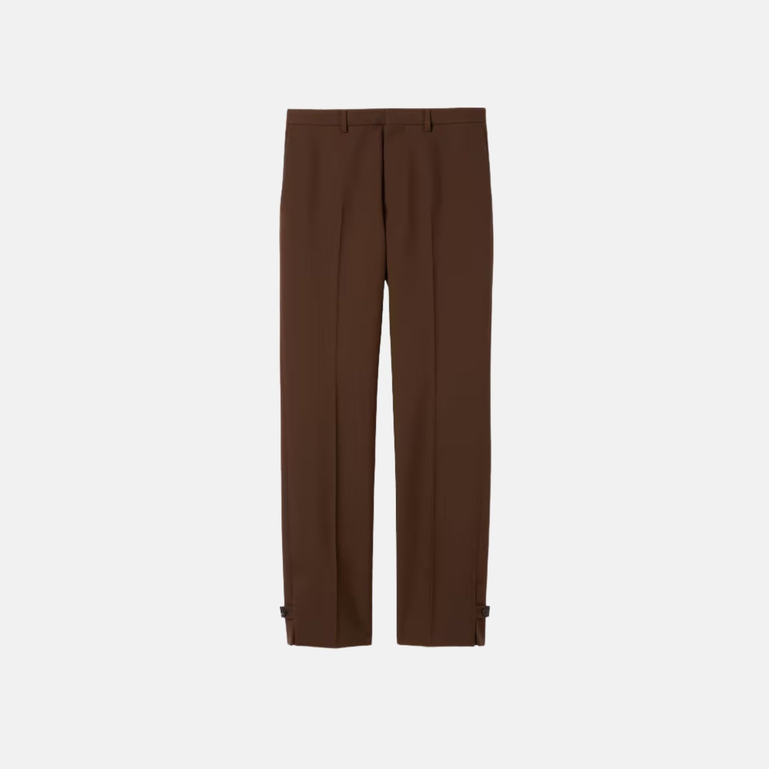 Gucci Light Wool Gabardine Pant, Brown, Front