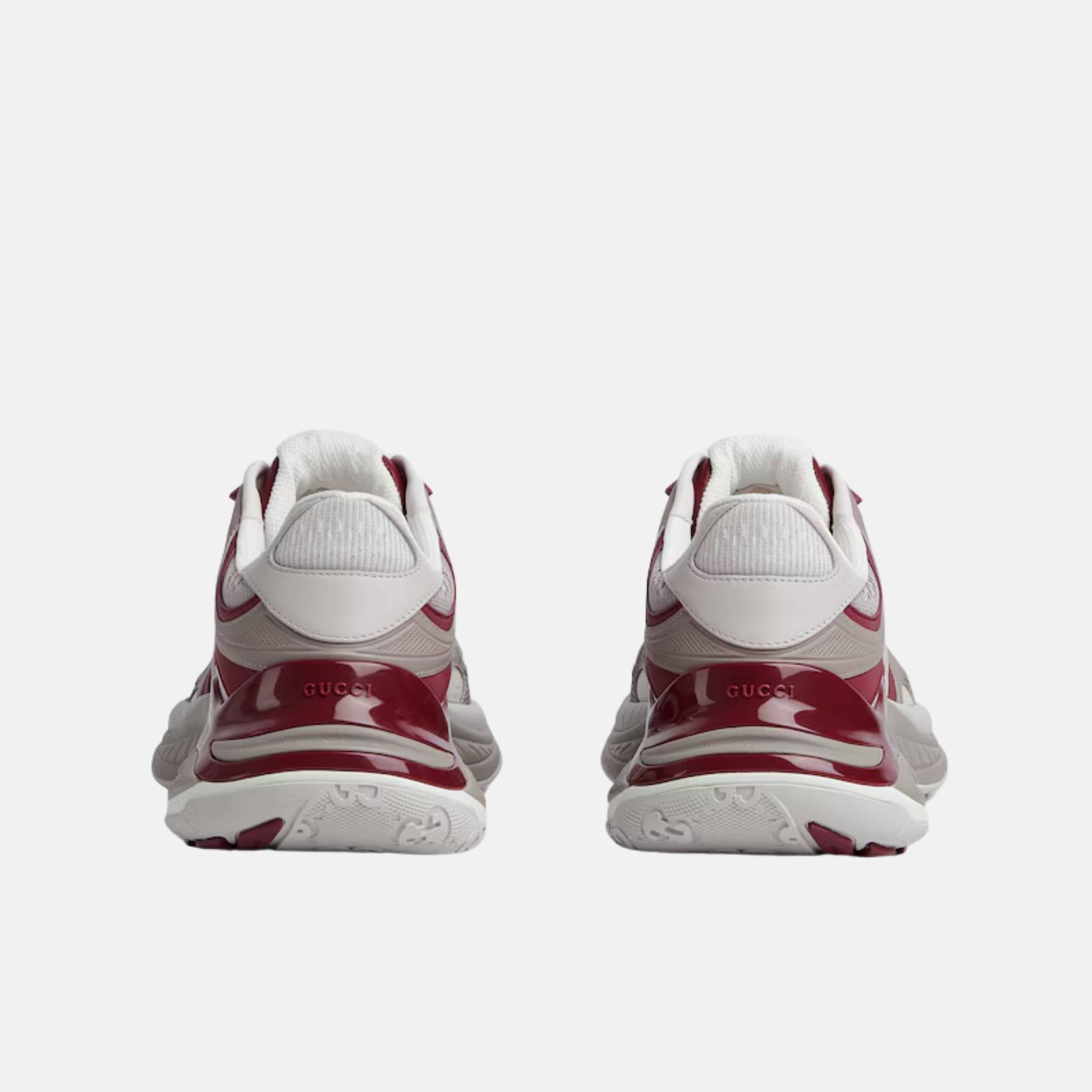 Gucci Mens 2.0 Trainer In Mesh And Leather, Red, Back