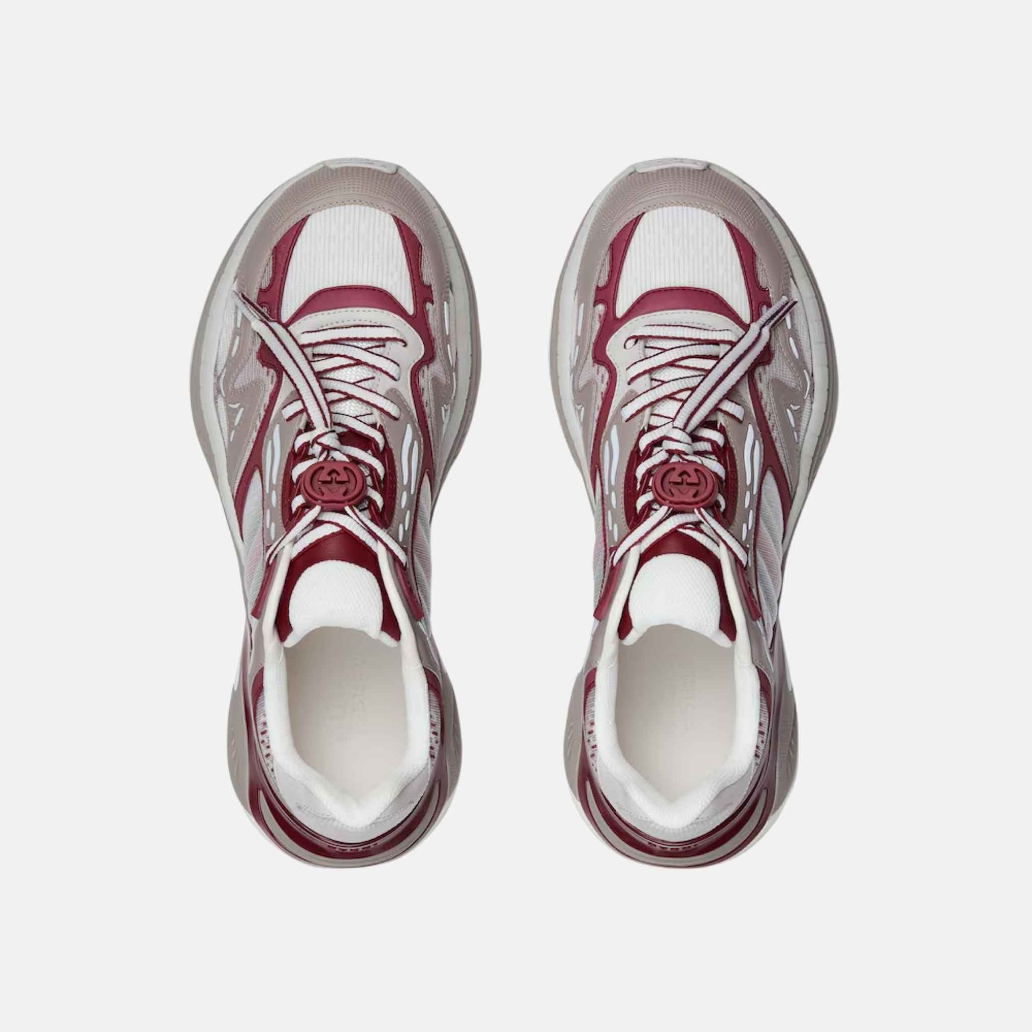 Gucci Mens 2.0 Trainer In Mesh And Leather, Red, Top