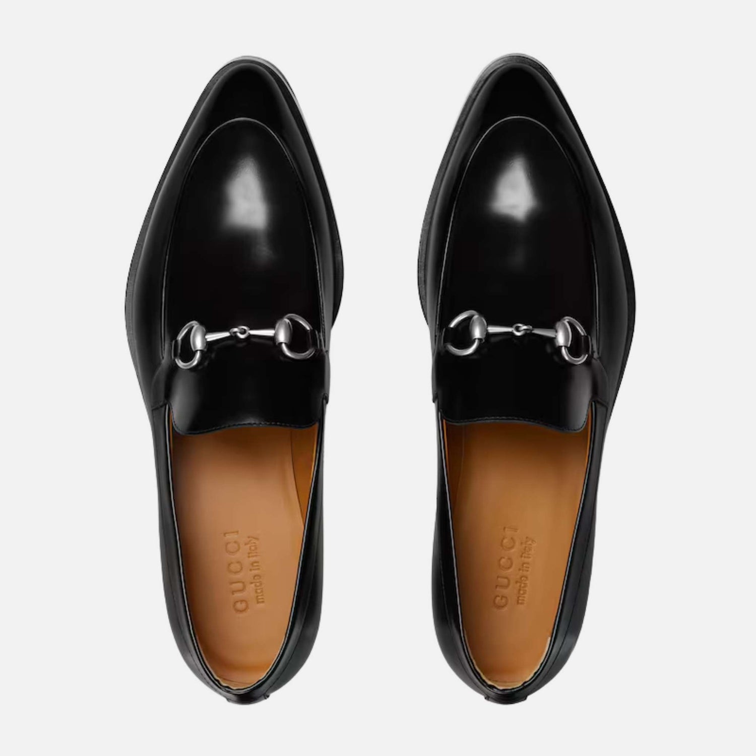 Gucci Mens Loafer With Horsebit, Black, Top