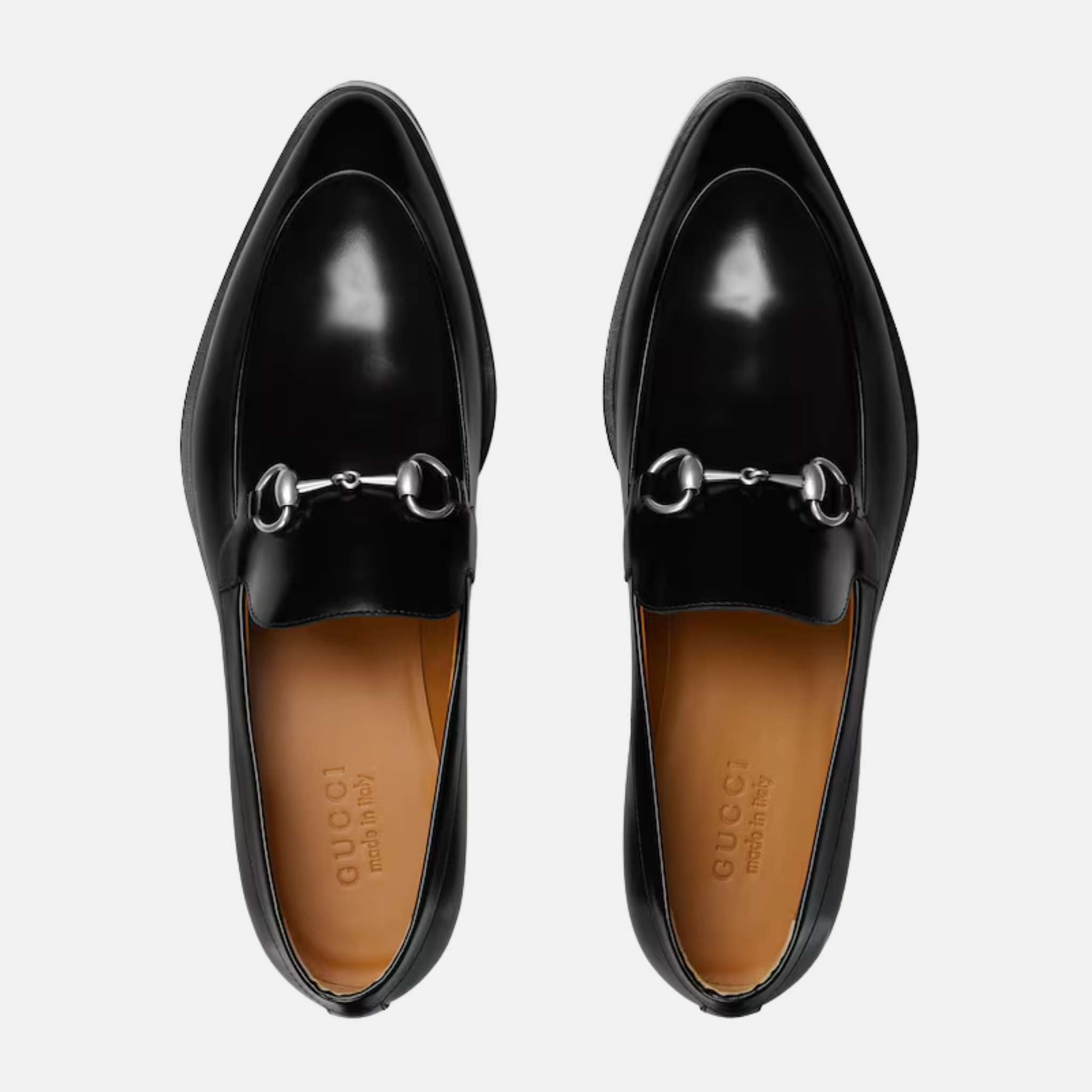 Gucci Mens Loafer With Horsebit, Black, Top