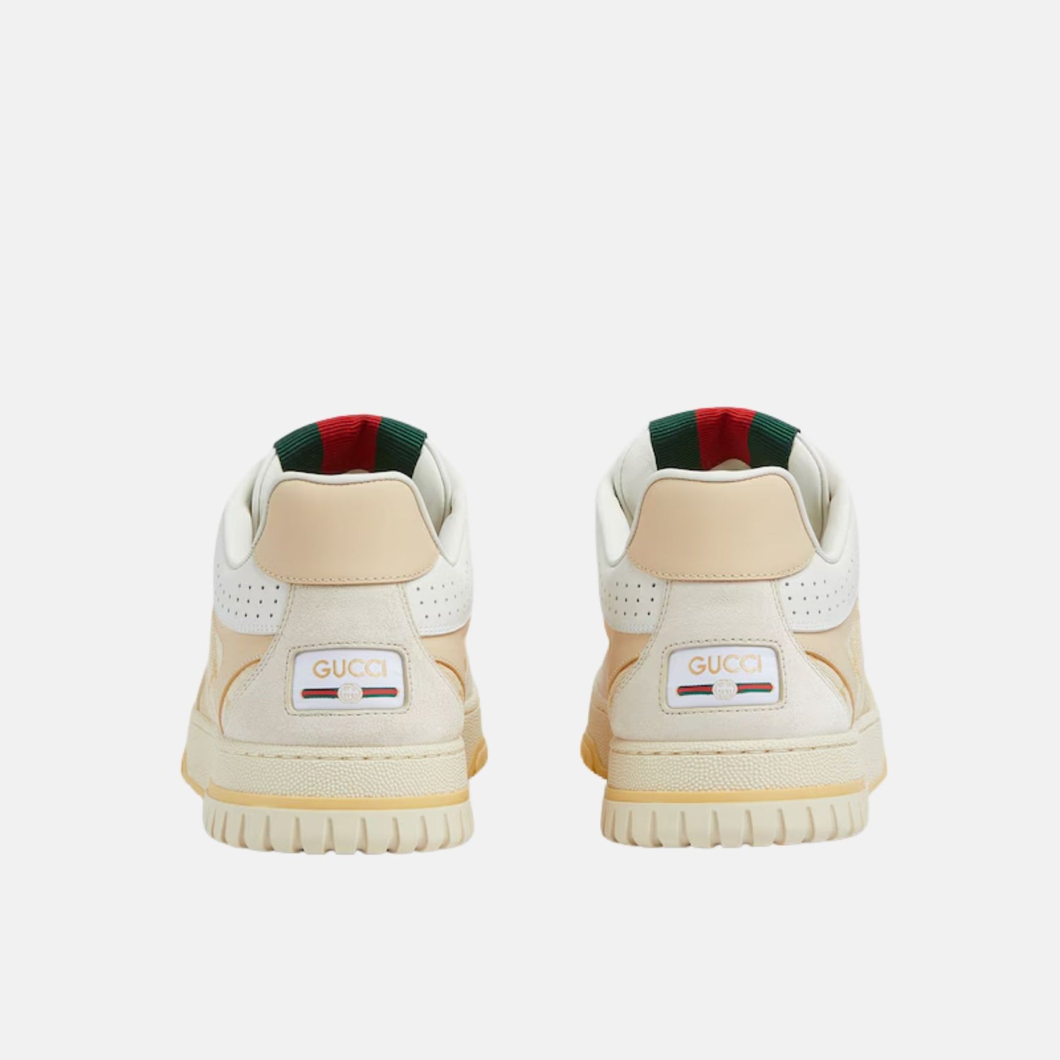 Gucci Mens Re Web Trainer From The Spring Summer 2025 Collection, Beige, Back