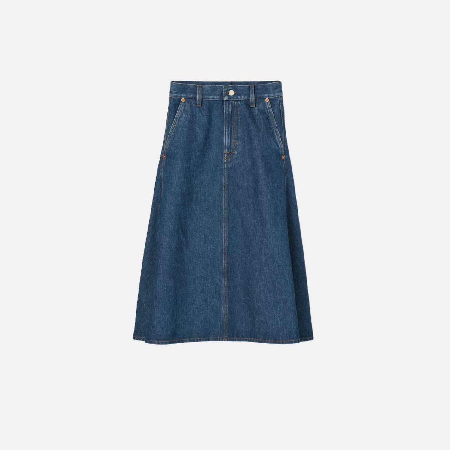 Gucci Mid Length Denim Skirt, Front