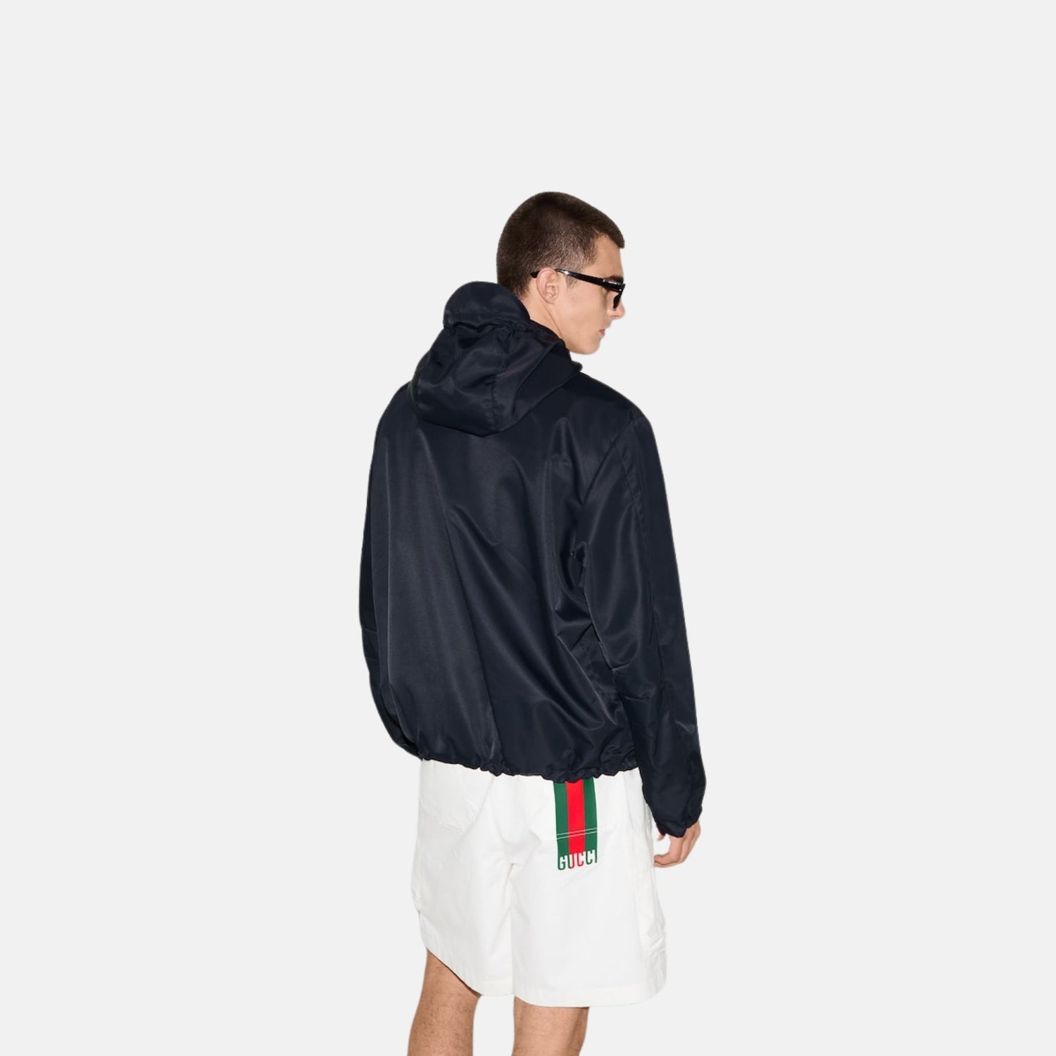Gucci Nylon Twill Jacket With Patch, Back