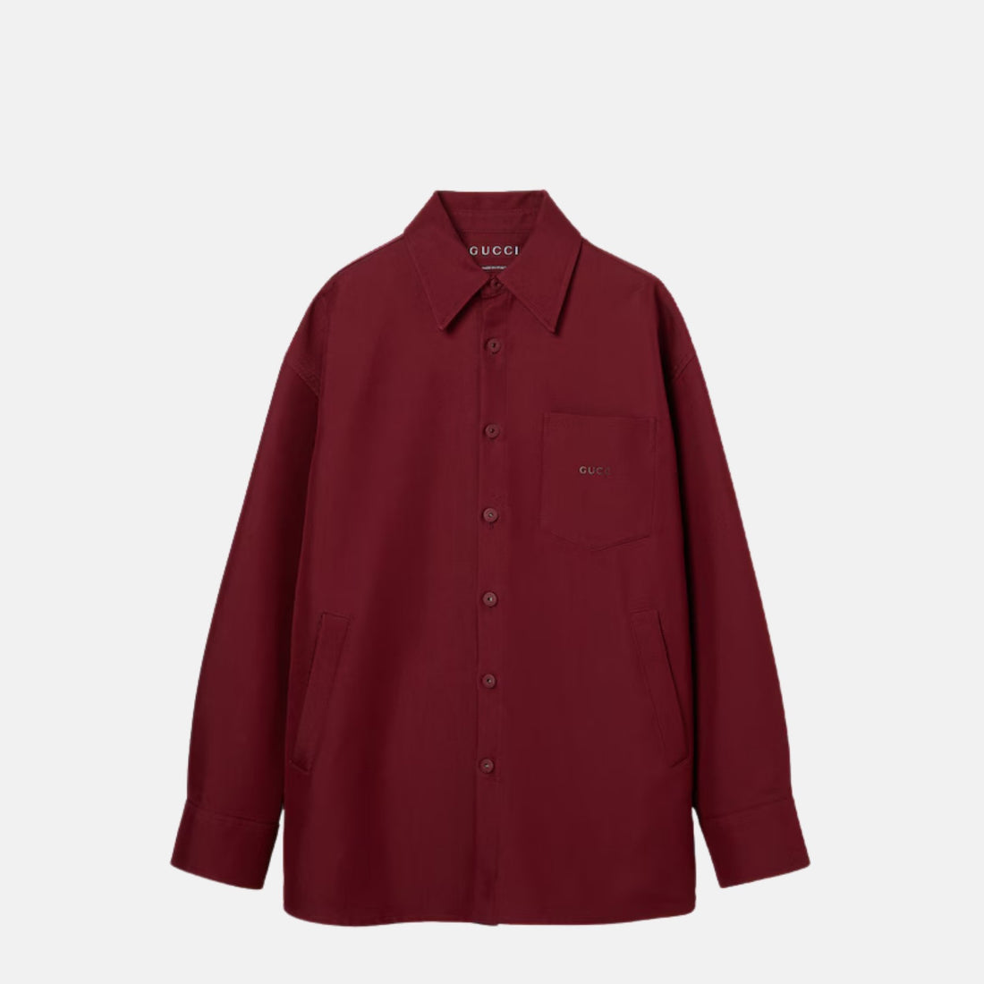Gucci Oversize Shirt In Cotton Blend Gabardine, Front