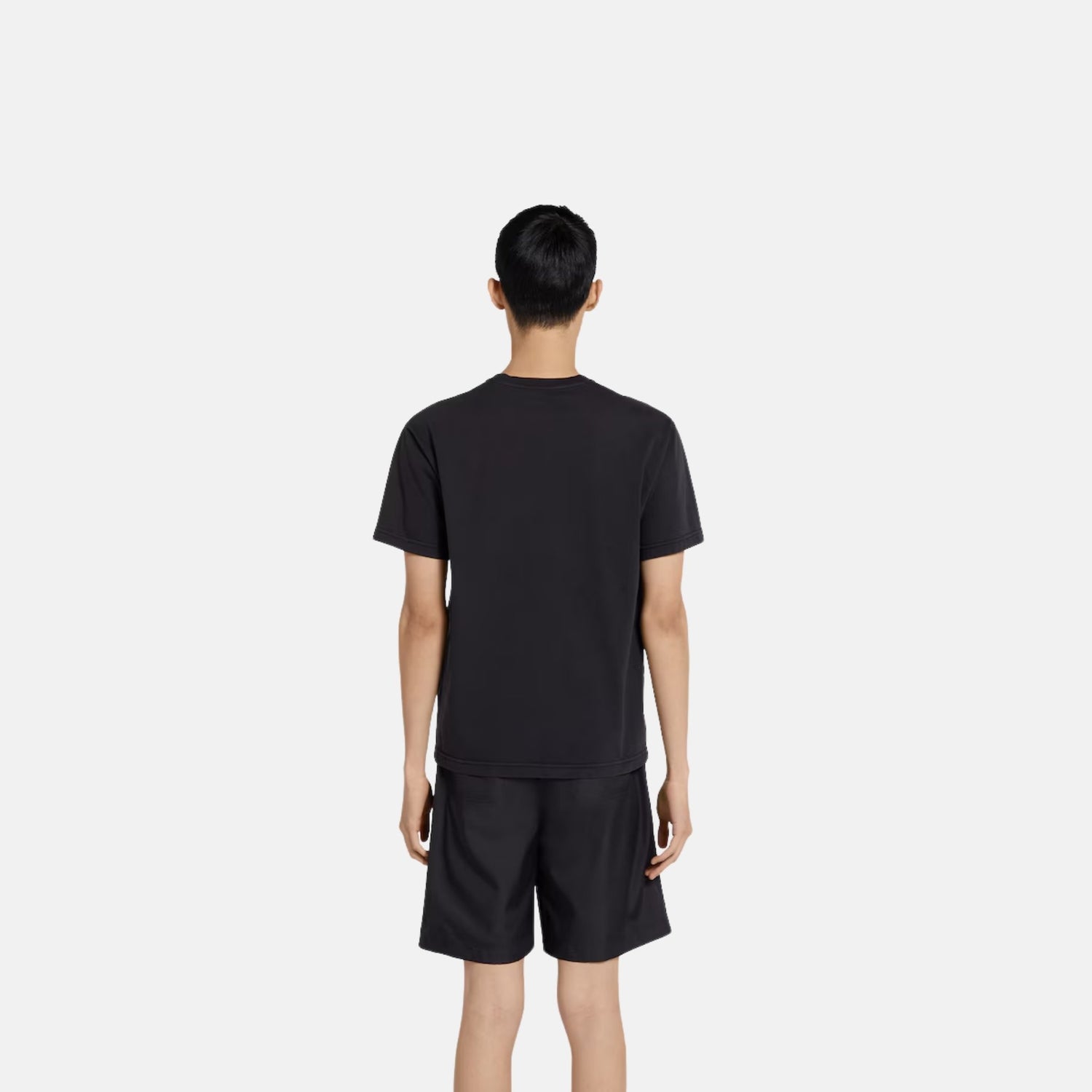 Gucci Printed Cotton Jersey T Shirt With Gucci Logo, Black, Back