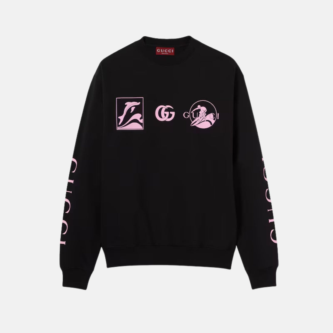 Gucci Printed Cotton Sweatshirt With Dropped Shoulder, Front