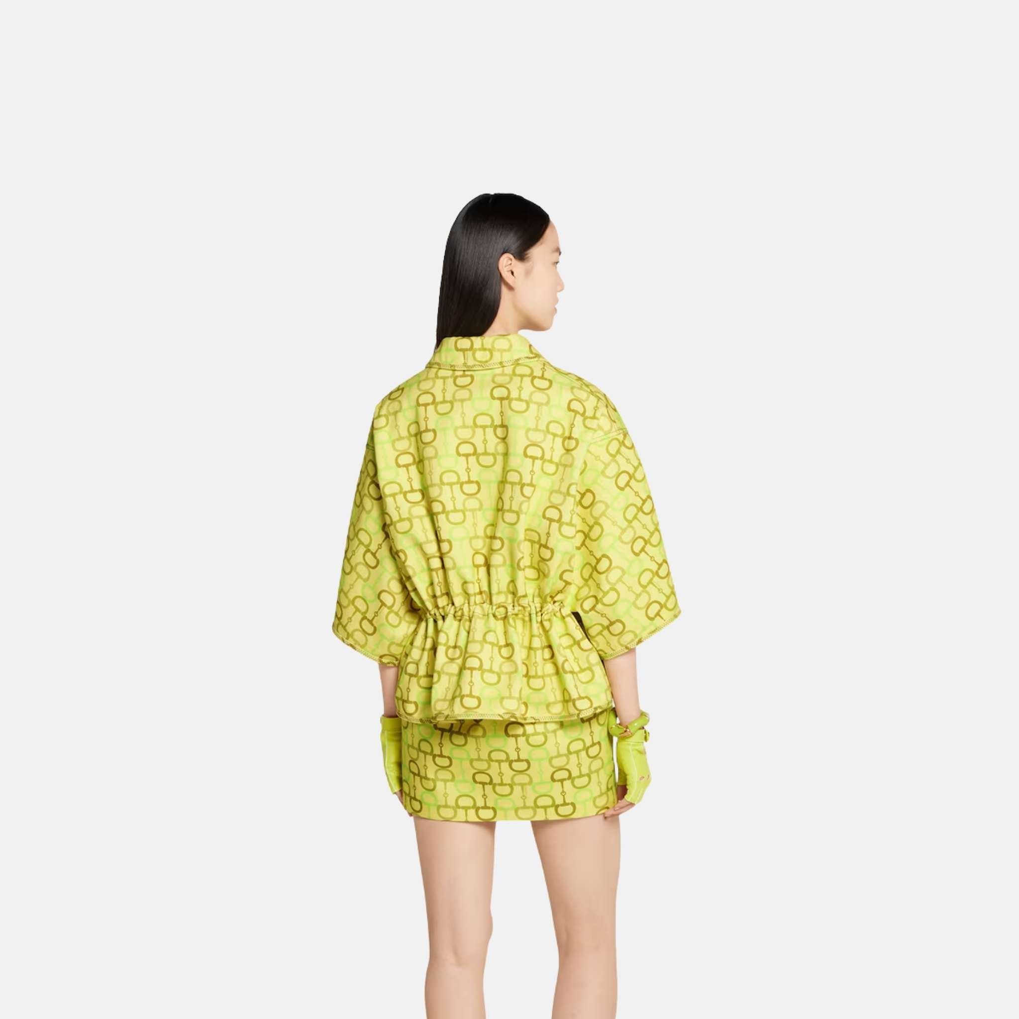 Gucci Printed Short Sleeve Boxy Jacket, Back