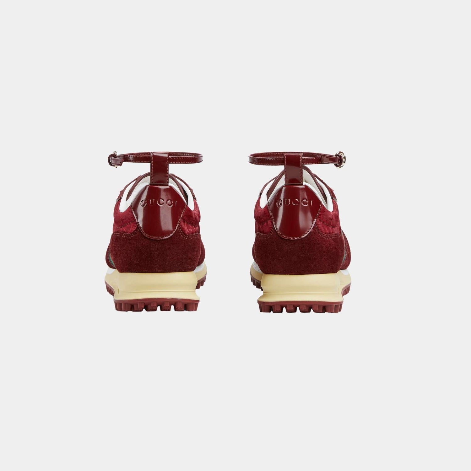 Gucci Re-Motion Suede Trim Nylon Trainer, Rosso Ancora Red, Back