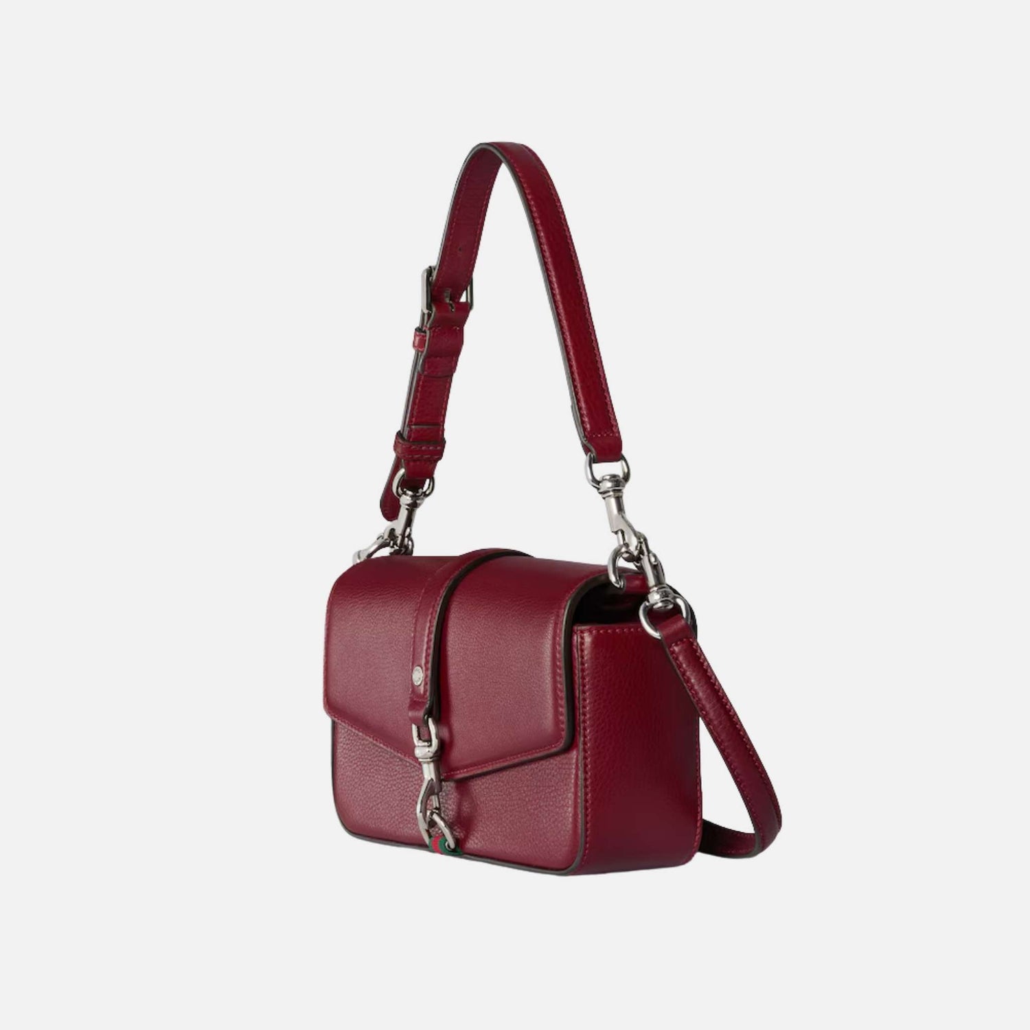 Gucci Small Crossbody Bag With Hook Closure, Red, Side