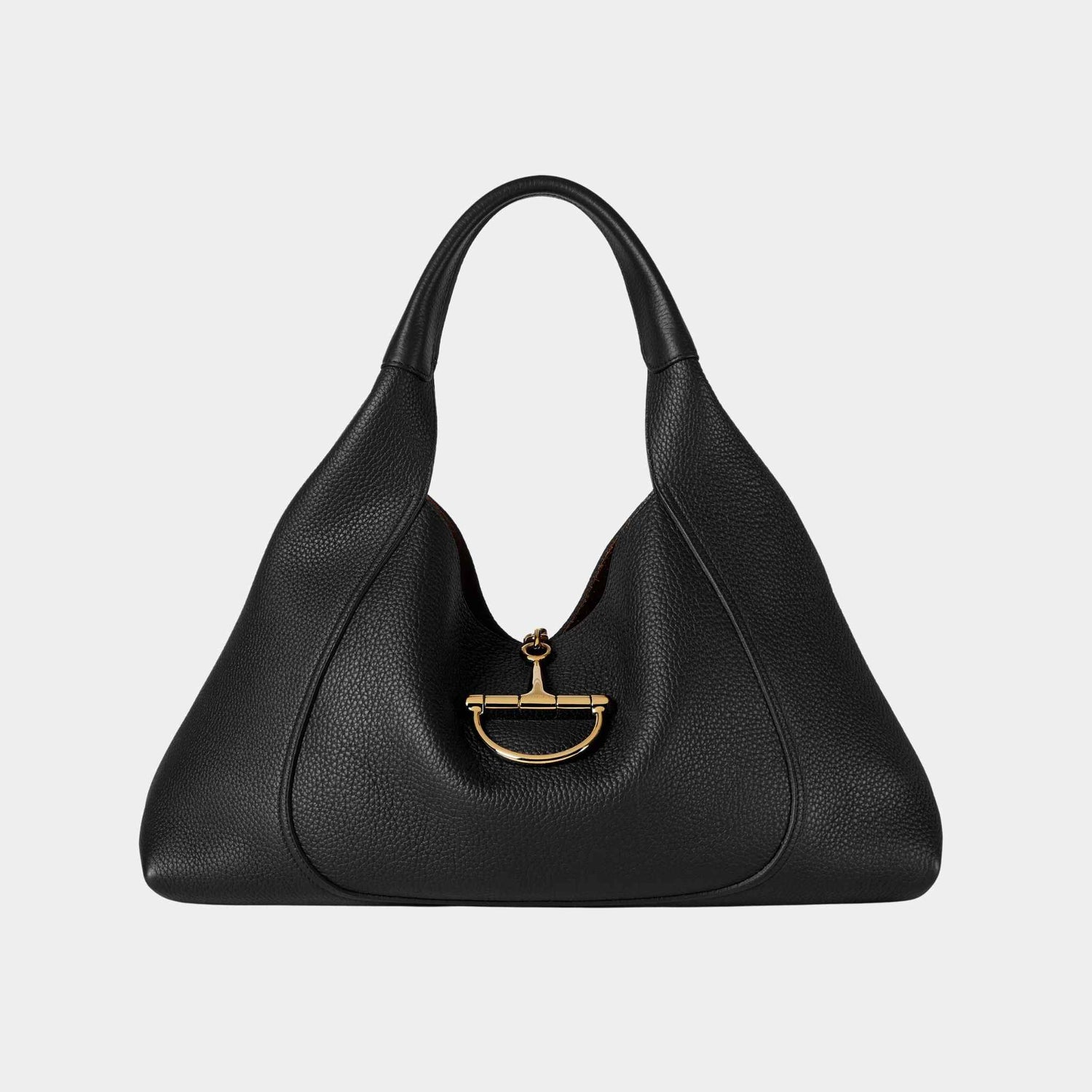 Gucci Softbit Maxi Shoulder Bag, Black, Front