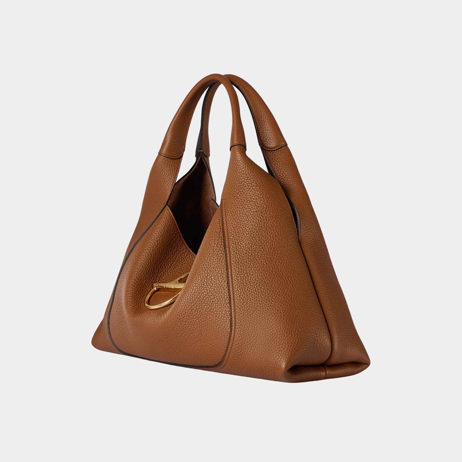 Gucci Softbit Maxi Shoulder Bag, Brown, Side