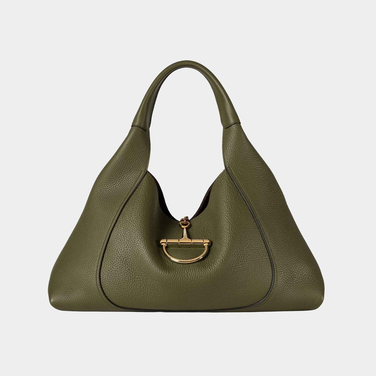 Gucci Softbit Maxi Shoulder Bag, Dark Green, Front