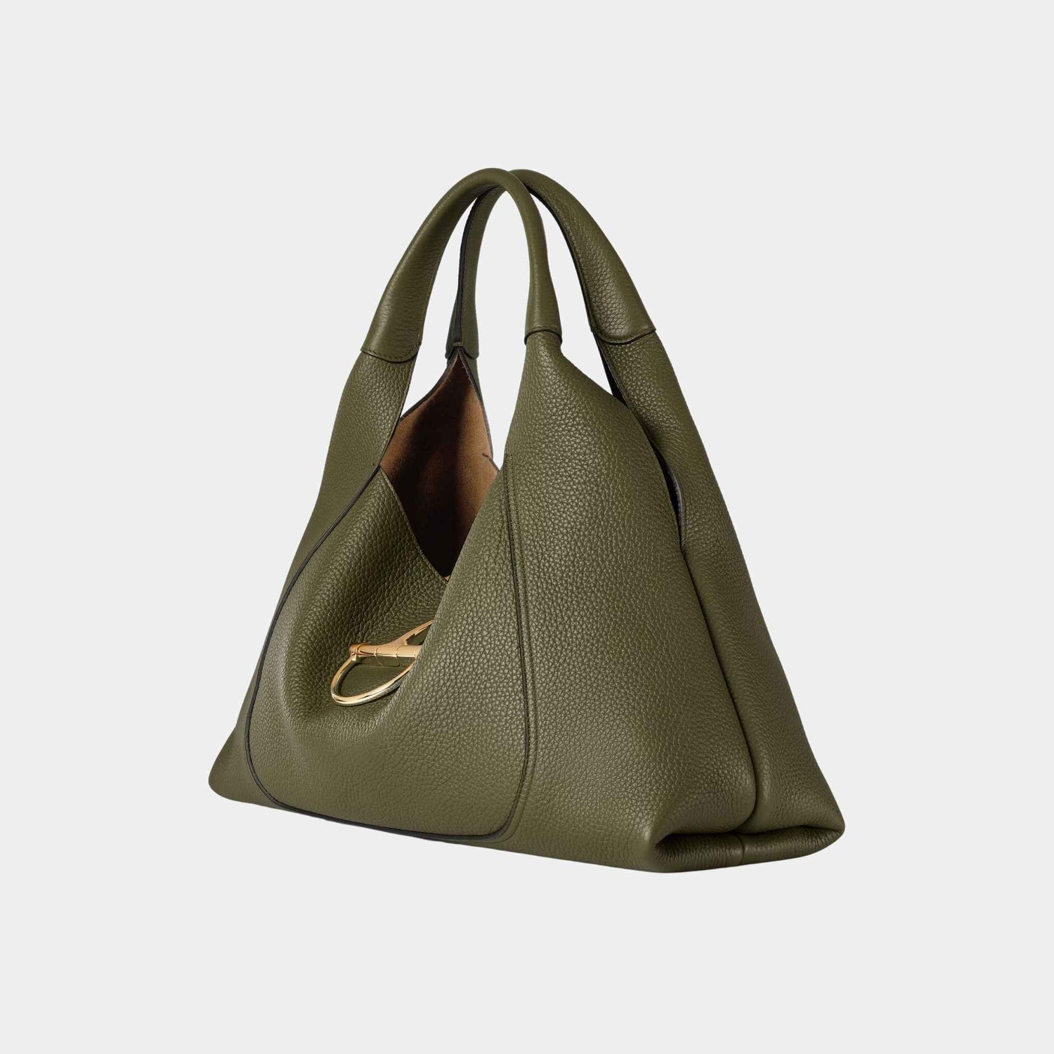 Gucci Softbit Maxi Shoulder Bag, Dark Green, Side