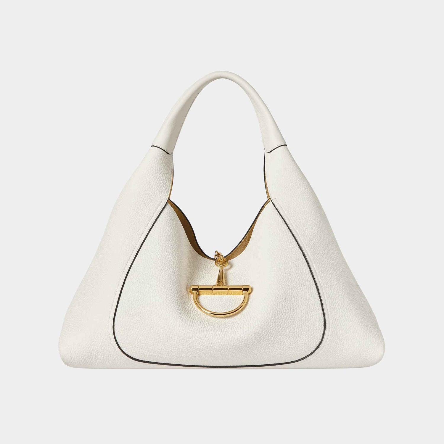 Gucci Softbit Maxi Shoulder Bag, White, Front